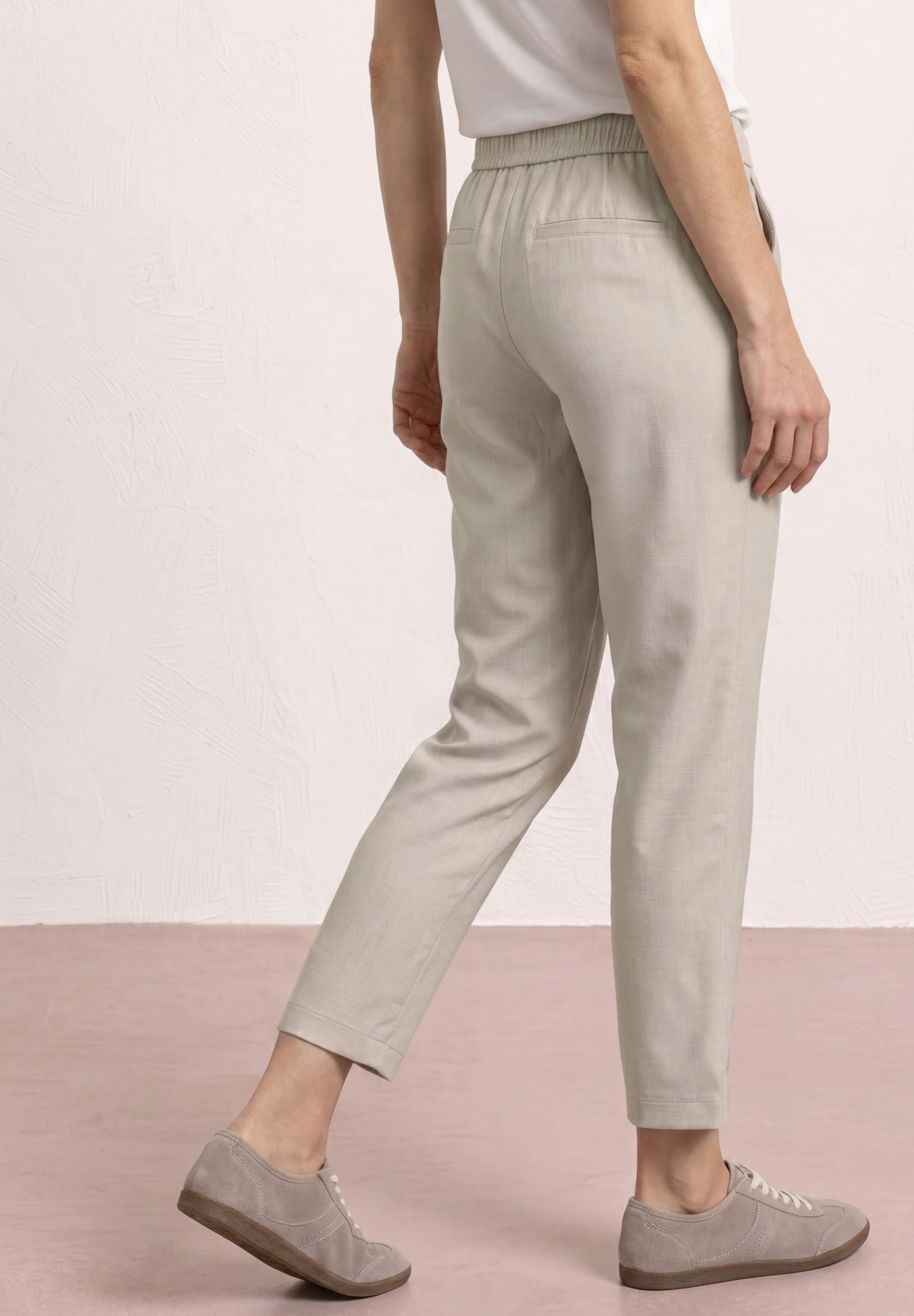 STREET ONE Pantalon 7/8 »Style Bonny«  aspect chiné, ceinture élastique