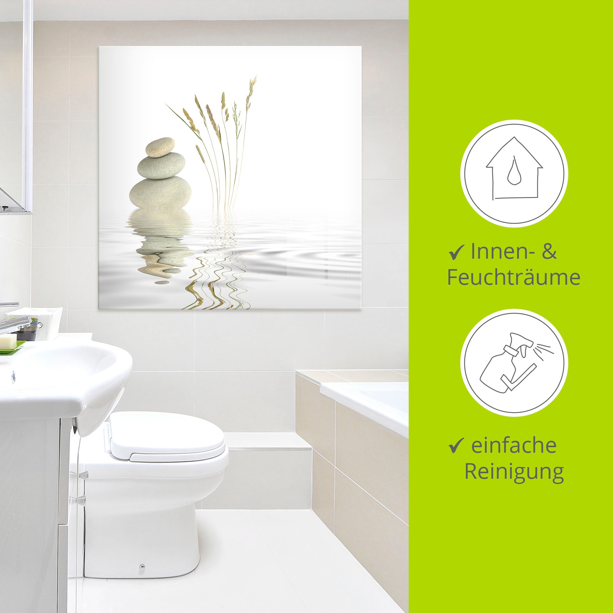 Artland Tableau en verre »Zen Friede« 1 cuis tlg. in verschiedenen Grössen