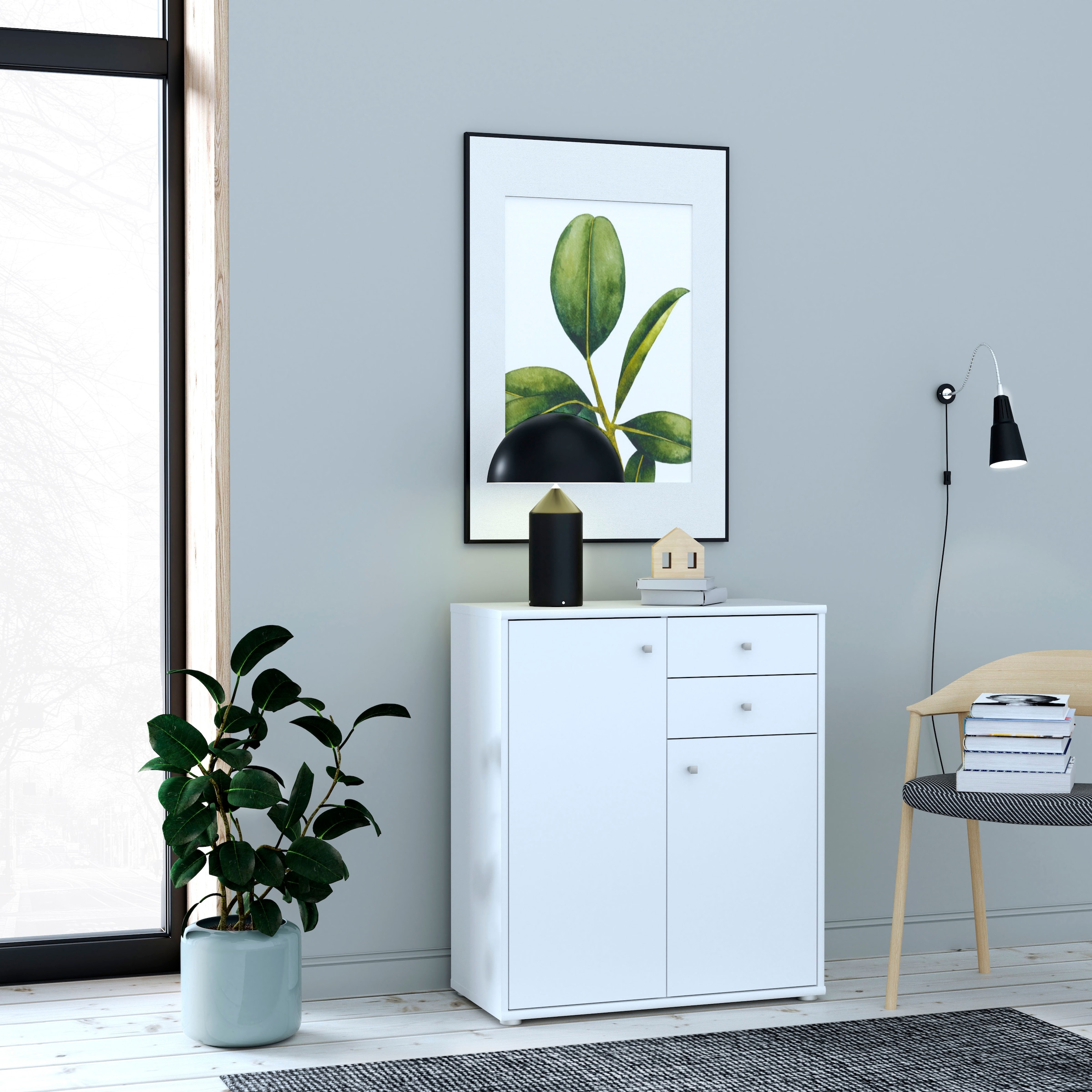 FORTE Commode »Tempra, Kommode, 2 Türen, 2 Schubkästen, viel Stauraum« largeur 73,7 cm