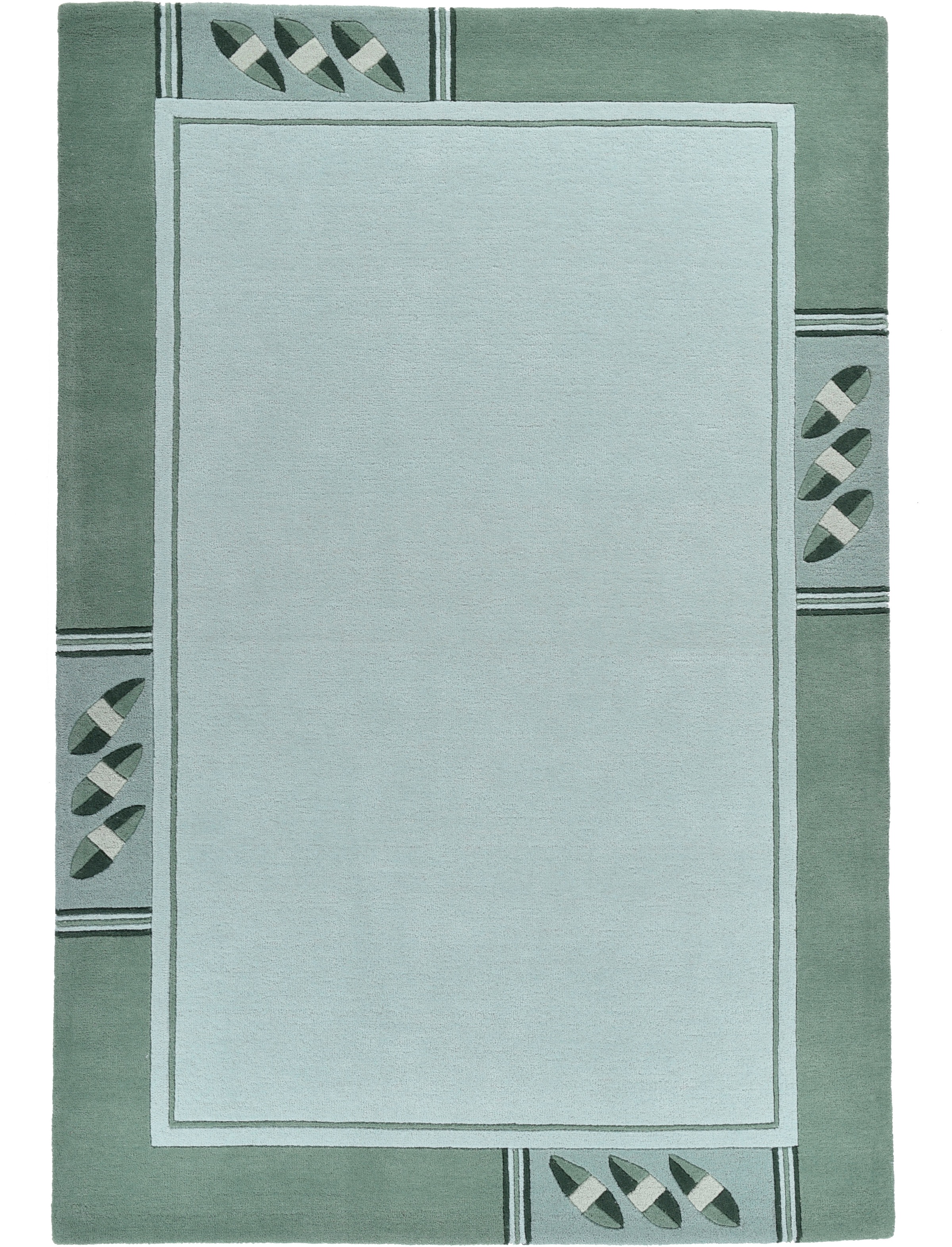 THEKO Wollteppich »Royal Nepali 3029« rechteckig 15 mm Höhe reine Wolle, handgetuftet, modernes Design, mit Bodüre