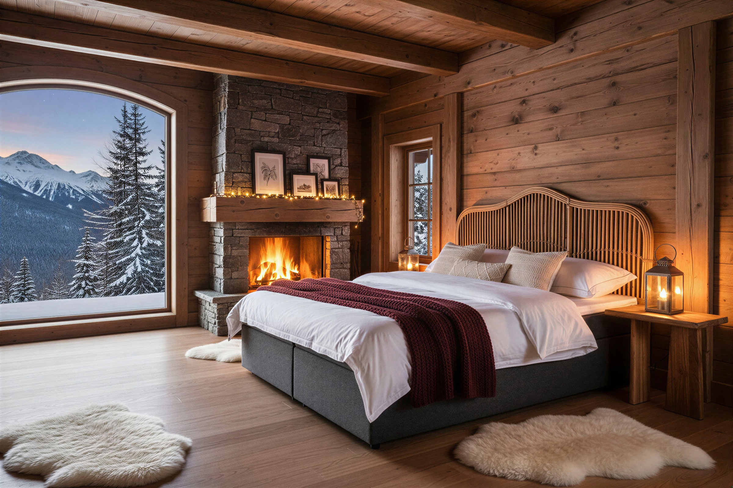 SIT Lit boxspring »Syracuse 180x200 cm mit Rattan-Kopfteil und Topper« Tête de lit en rotin véritable rencontre le confort de la literie à ressorts