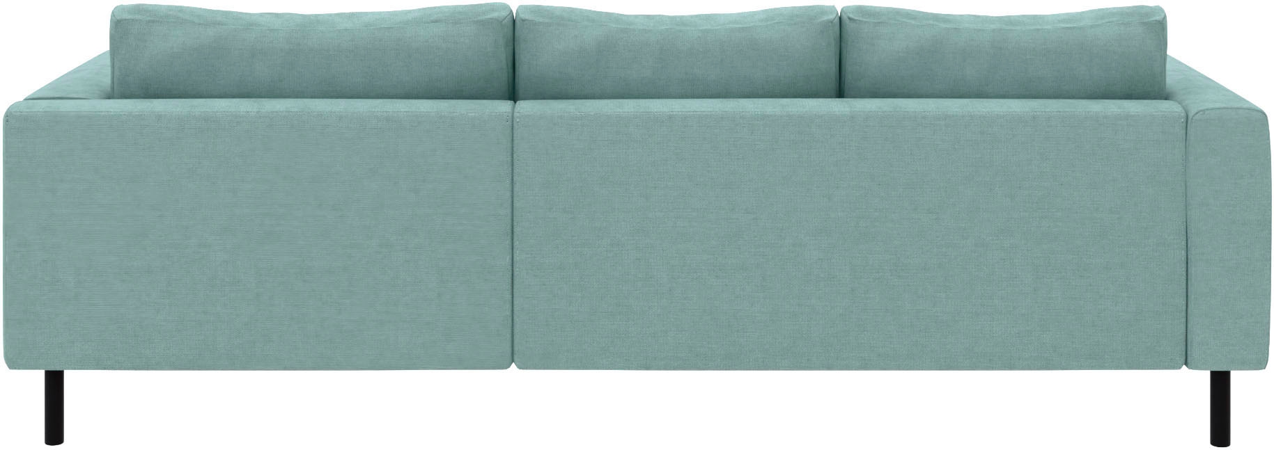 TRENDMANUFAKTUR Ecksofa »Amazing II, wahlw. mit Schlaffunktion & Bettkasten, Fuss schwarz« Recamiere beidseitig montierbar, L-Form,in Cord o. Struktur, B: 232 cm