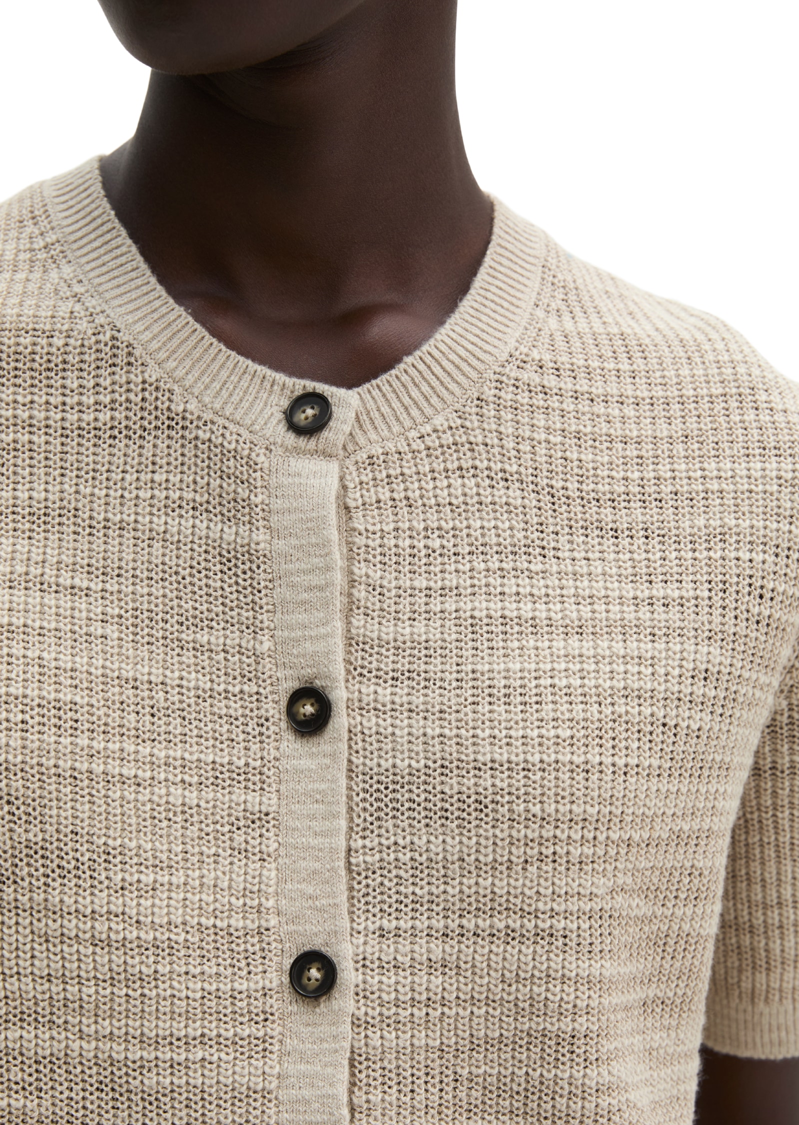 Marc O'Polo Cardigan loose en mélange lin-coton