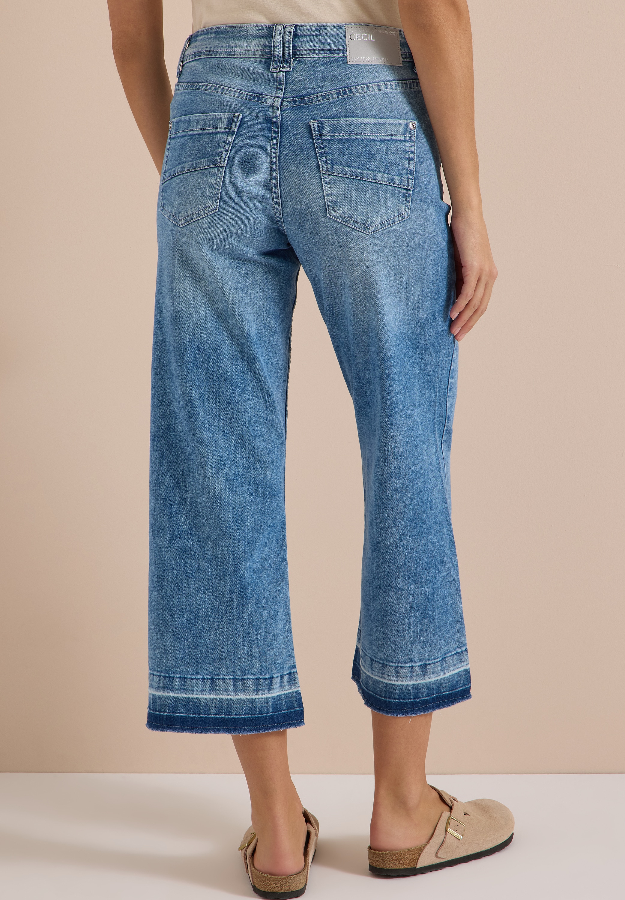 Cecil Jeans droit »Style Neele« Jeans raccourcis avec ourlet effiloché