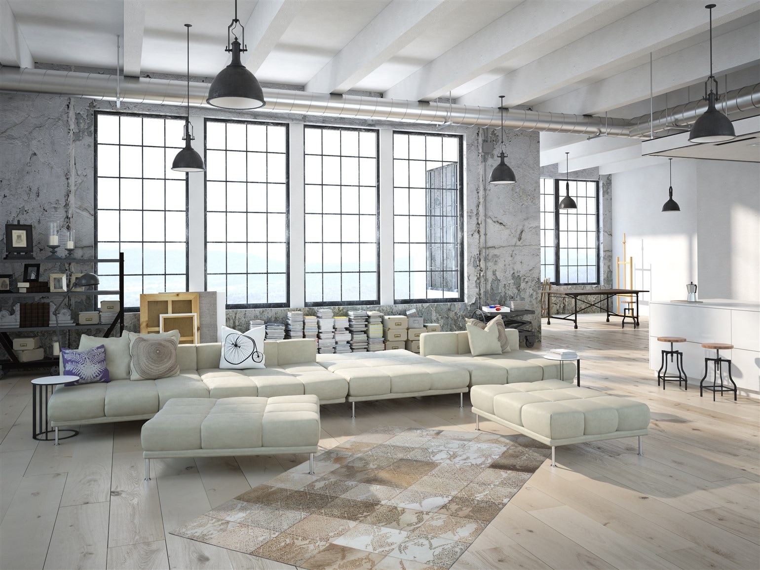 Kayoom Tapis »Cobra 343« Rectangulaire 18 mm Höhe Teppich aus Leder, gelasertes Design, handgefertigtes Unikat