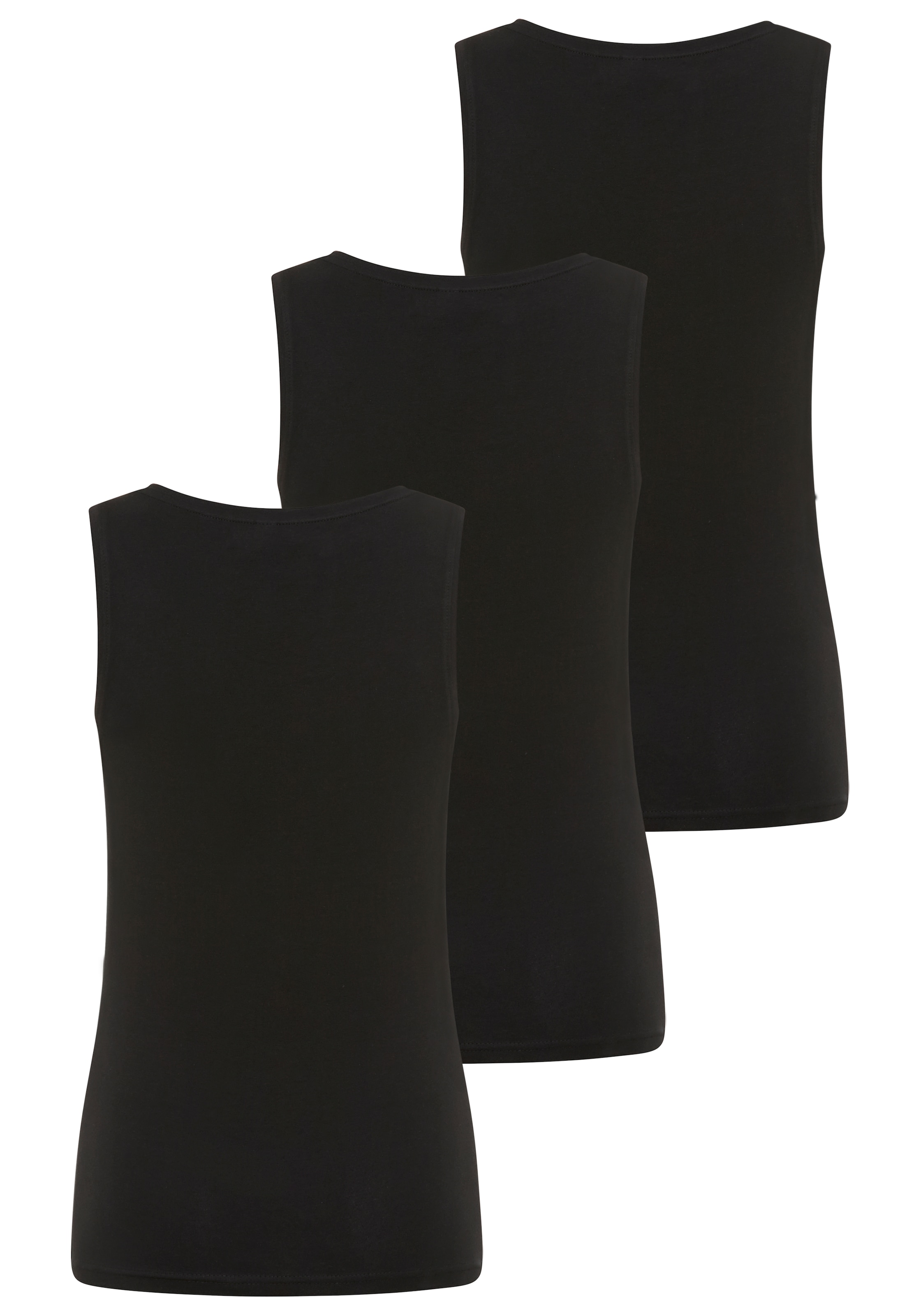 YSABEL MORA Débardeur 3er Pack,  breite Träger, weich, elastisch, Baumwollmix