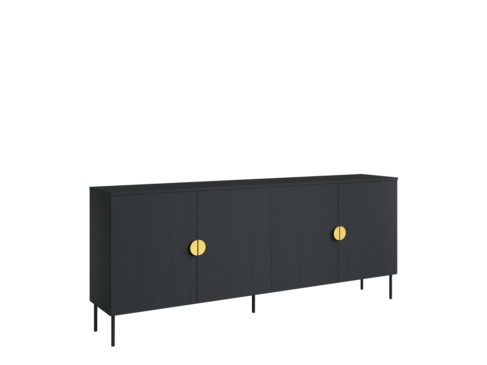 Home affaire Commode »BELLOT Sideboard mit 4 Fächer, 4 Türen, B/T/H: 213/40/87,6 cm« Schubkastenkommode mit Metallgriffen und viel Stauraum