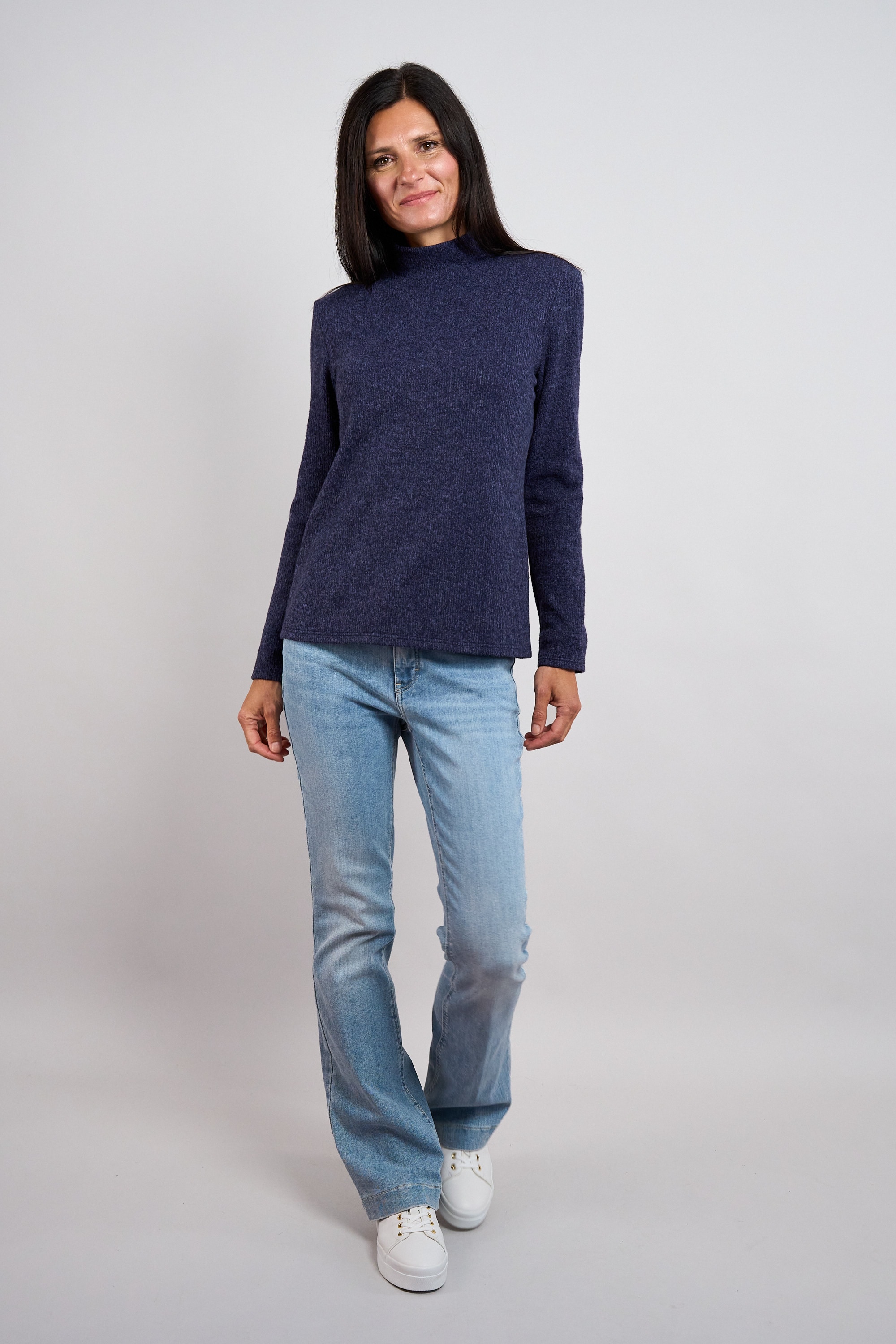 Seidel Moden Pull à col roulé mit feinem Strickmuster / mit Viskose und Stretch / MADE IN GERMANY