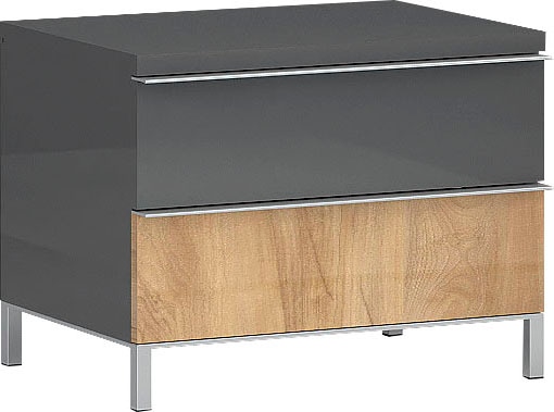 GOODproduct Console de nuit »Onyx, Nachttisch mit 2 oder 3 Schubladen, UV Lackierung Hochglanz« avec fonction Soft-Close, dimensions (L/P/H) 56/41/43 ou 59 cm