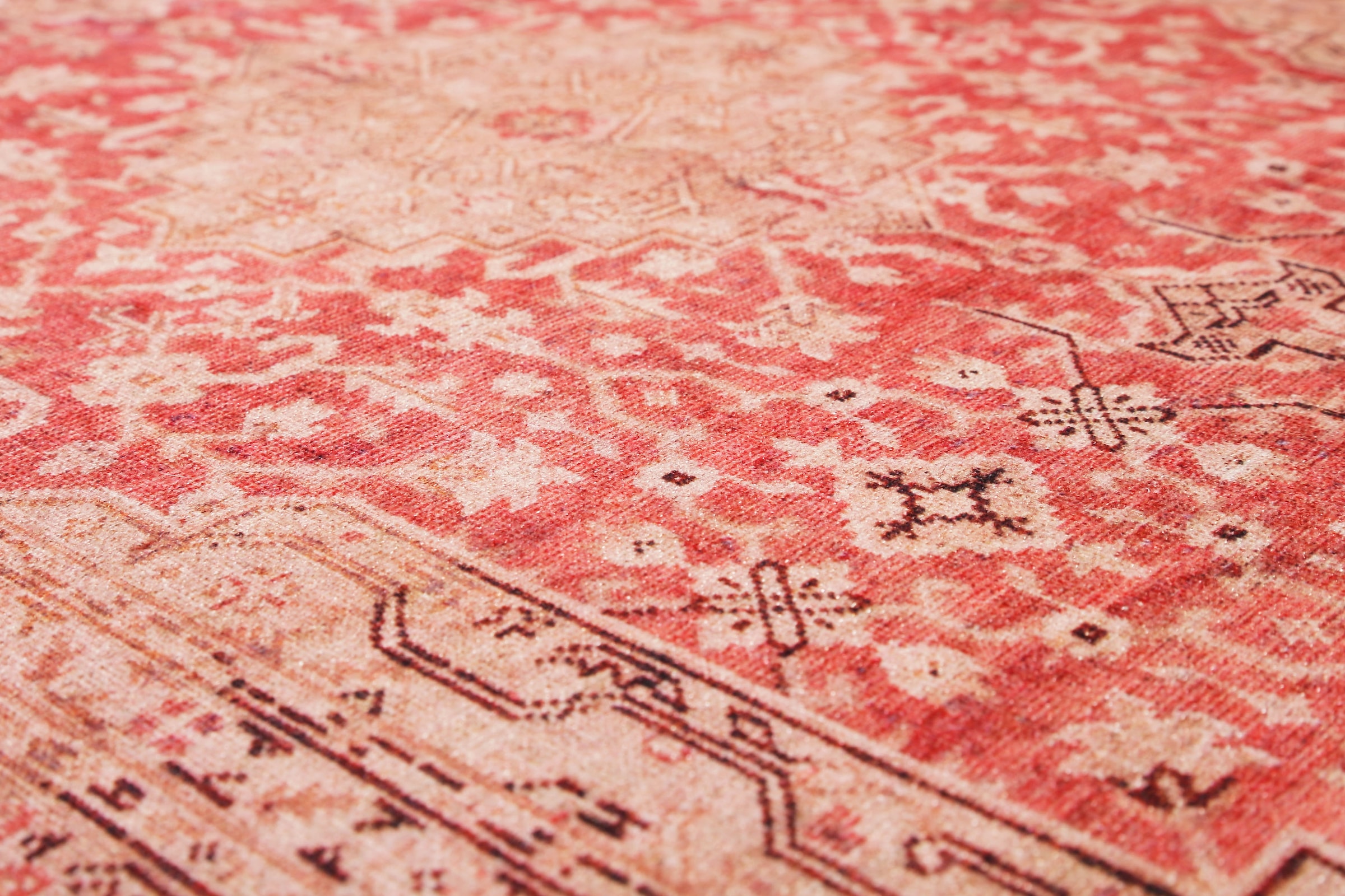 Wecon home Badematte »Polaroid« Höhe 6 mm rutschhemmend beschichtet fussbodenheizungsgeeignet | schnell trocknend Vintage Orient Stil, Badezimmerteppich, waschbar