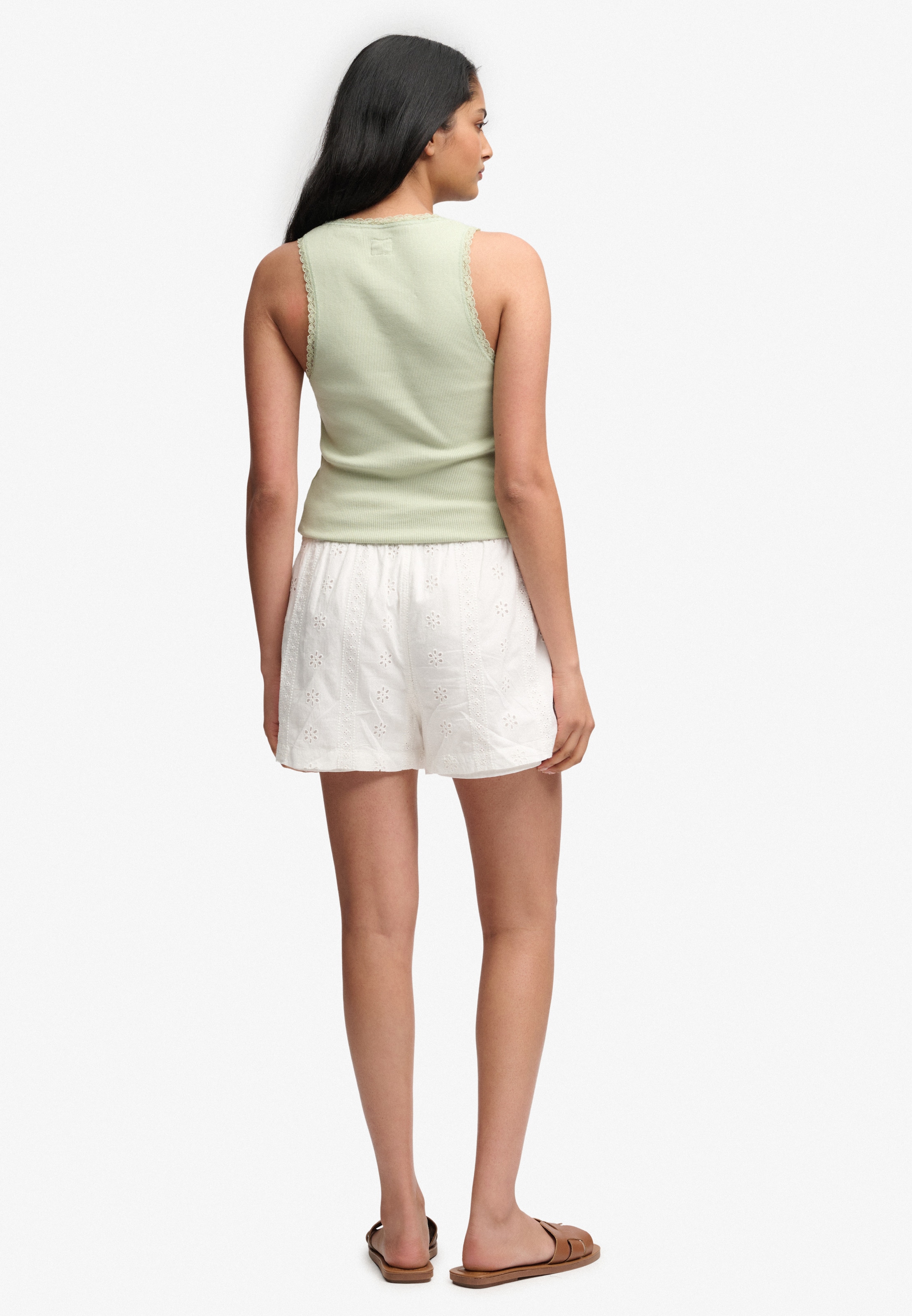 Superdry Short »COTTON BRODERIE BEACH SHORTS«  avec jolie broderie ajourée