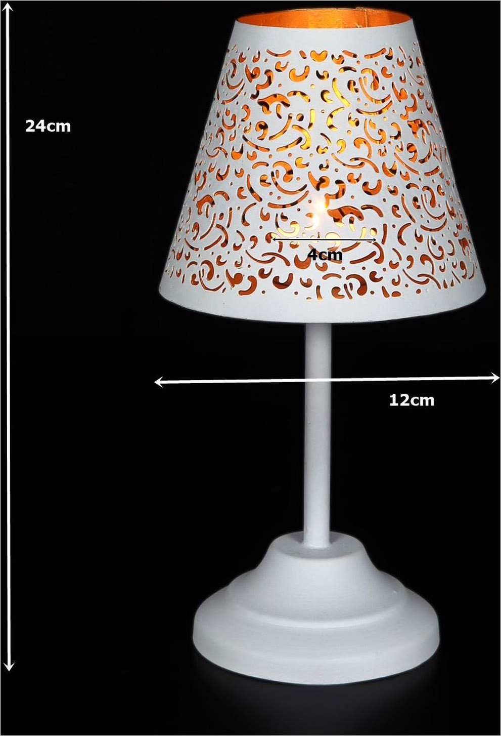 Ambiente Haus Teelichthalter »Teelicht-Lampe in Weiss - (H) 24 cm«