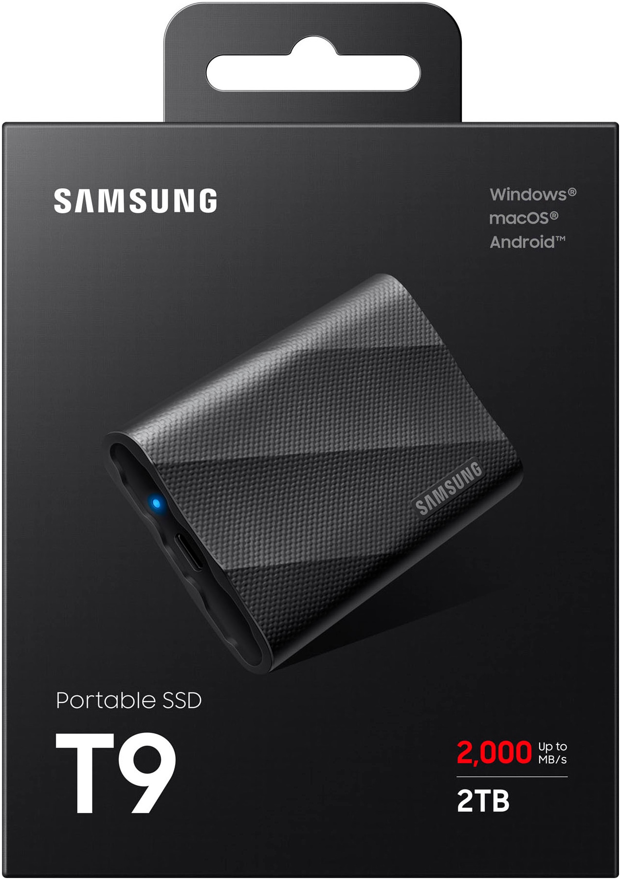 Samsung externe SSD »Portable SSD T9« 2 TB Anschluss USB Typ-C,3.2 Gen 2 (3.1 Gen 2)