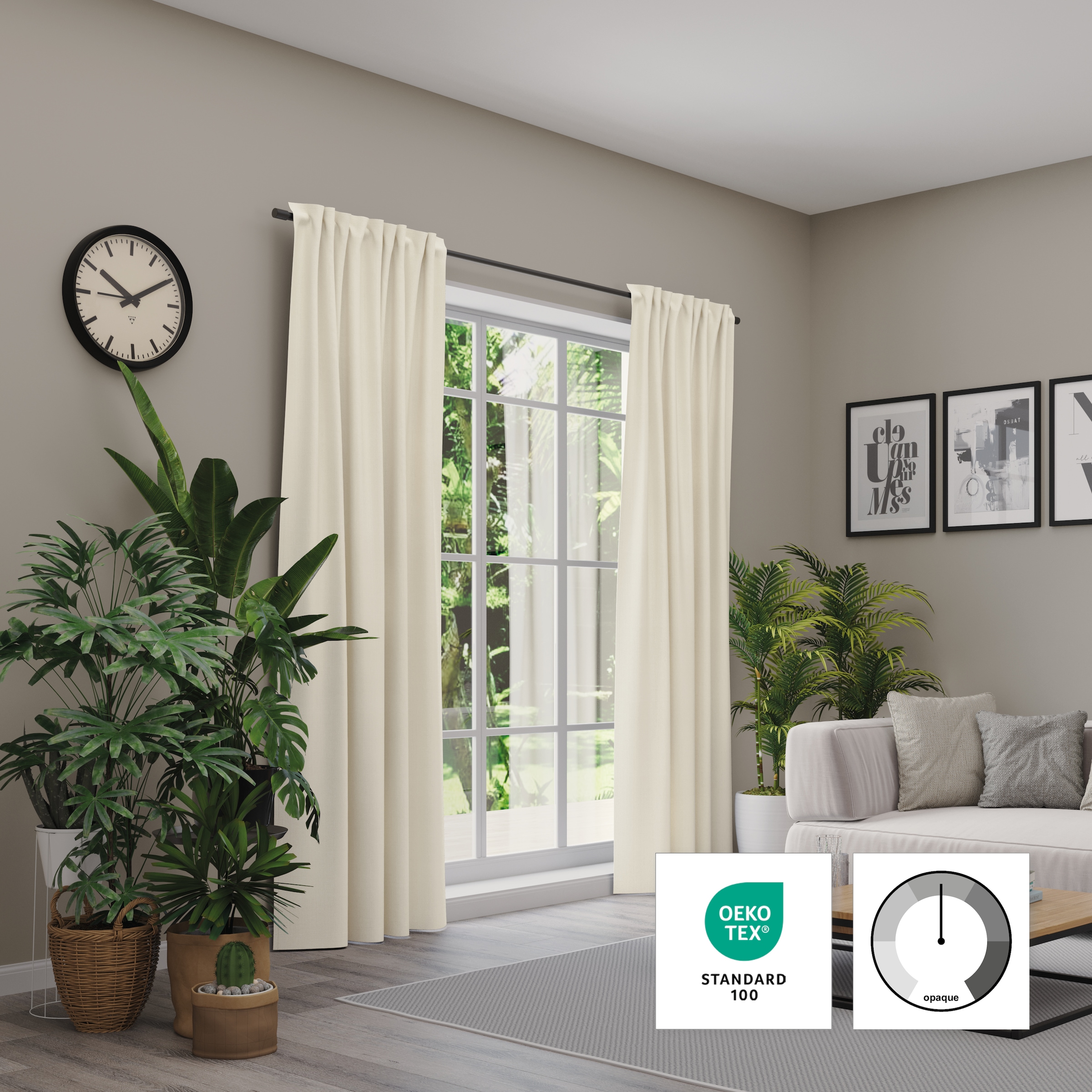 Neutex for you! Vorhang »Linessa« verdeckte Schlaufen 1 Stk. tlg. Schal mit verdeckten Schlaufen, Breite 137 cm, nach Mass