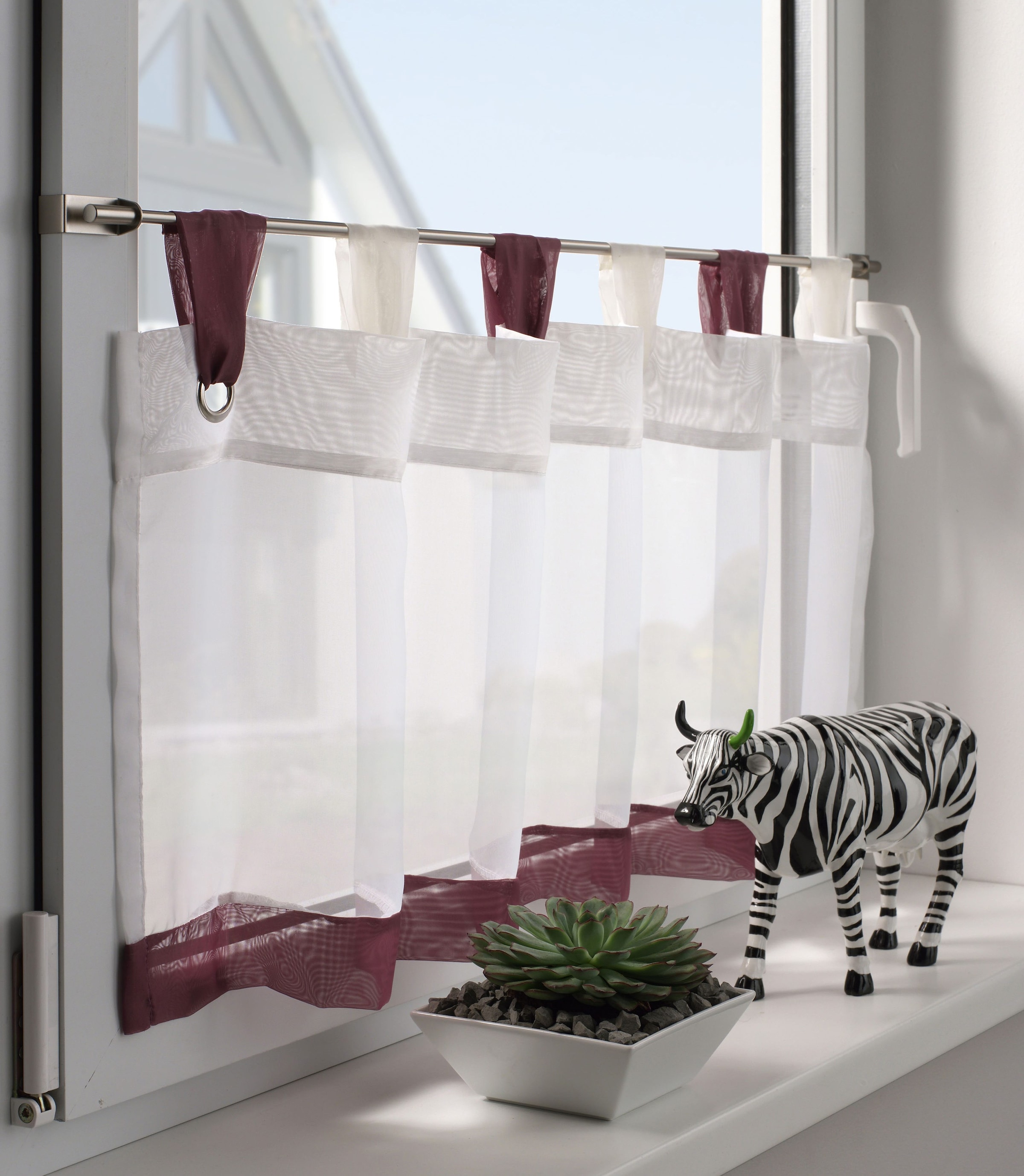 GARDINIA Barre à disques »Spannvitrage« Ø 9 mm 1 läufig-läufig ausziehbar Serie Spannvitrage Ø 7/9 mm