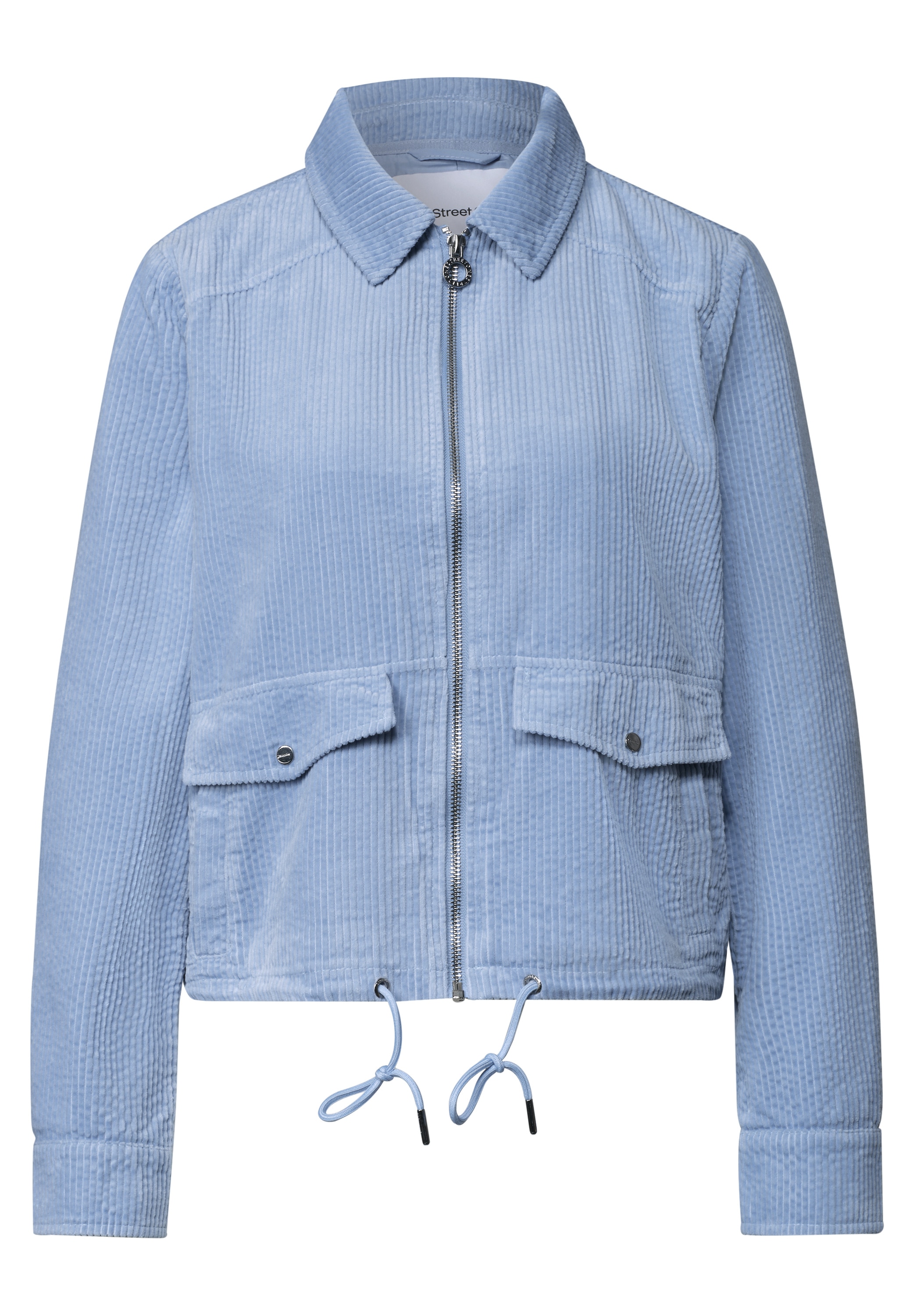 STREET ONE Cordjacke Tunnelzug am Saum