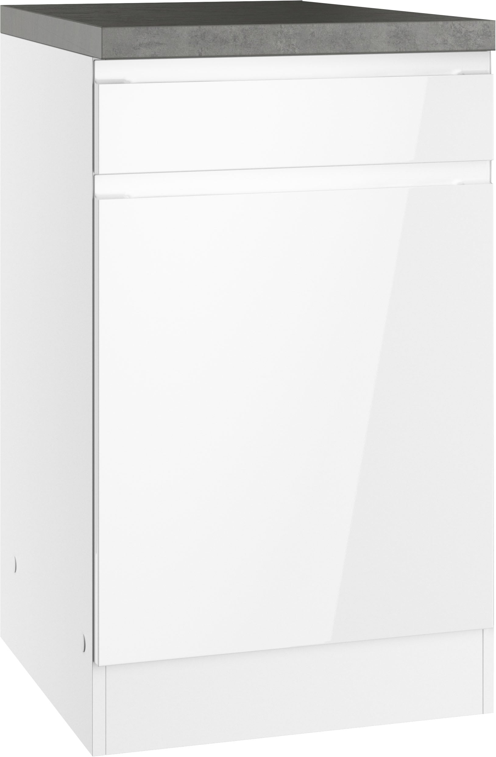 KOCHSTATION Armoire basse »KS-Virginia,neu in verbesserter Ausführung« Rangement, Softclose, avec plan de travail CPL,  largeur 50 cm, 1 porte, 1 tiroir, fonction soft-close