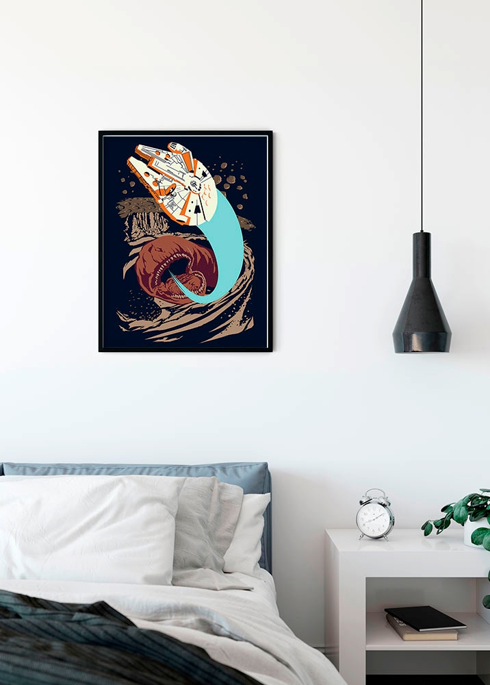 Komar Image »Star Wars Classic Vector Asteroid Worm« 1 cuis tlg. Wandbild zur Dekoration im Kinderzimmer - ohne Rahmen