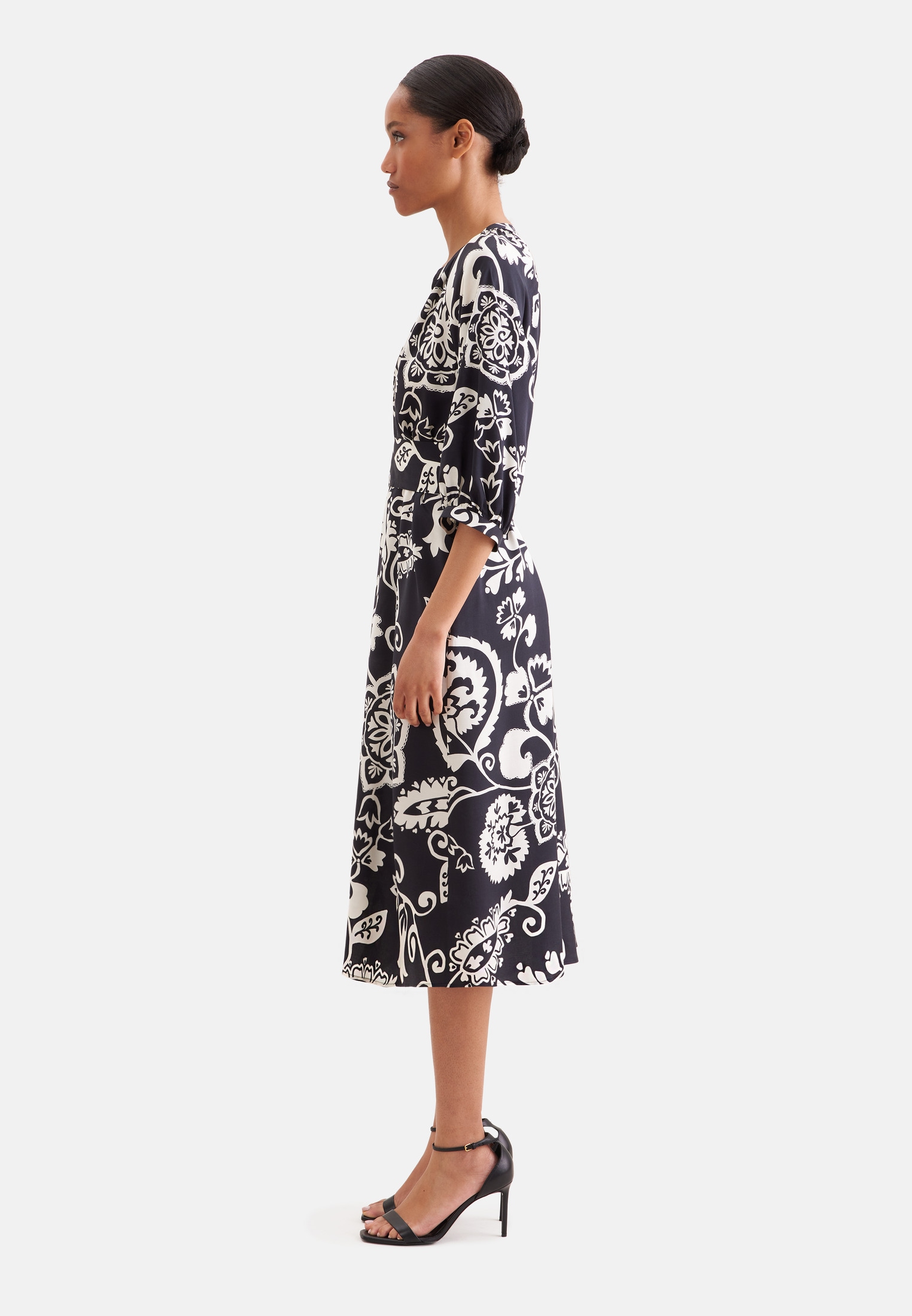 seidensticker Blusenkleid 3/4 V-Neck Uni