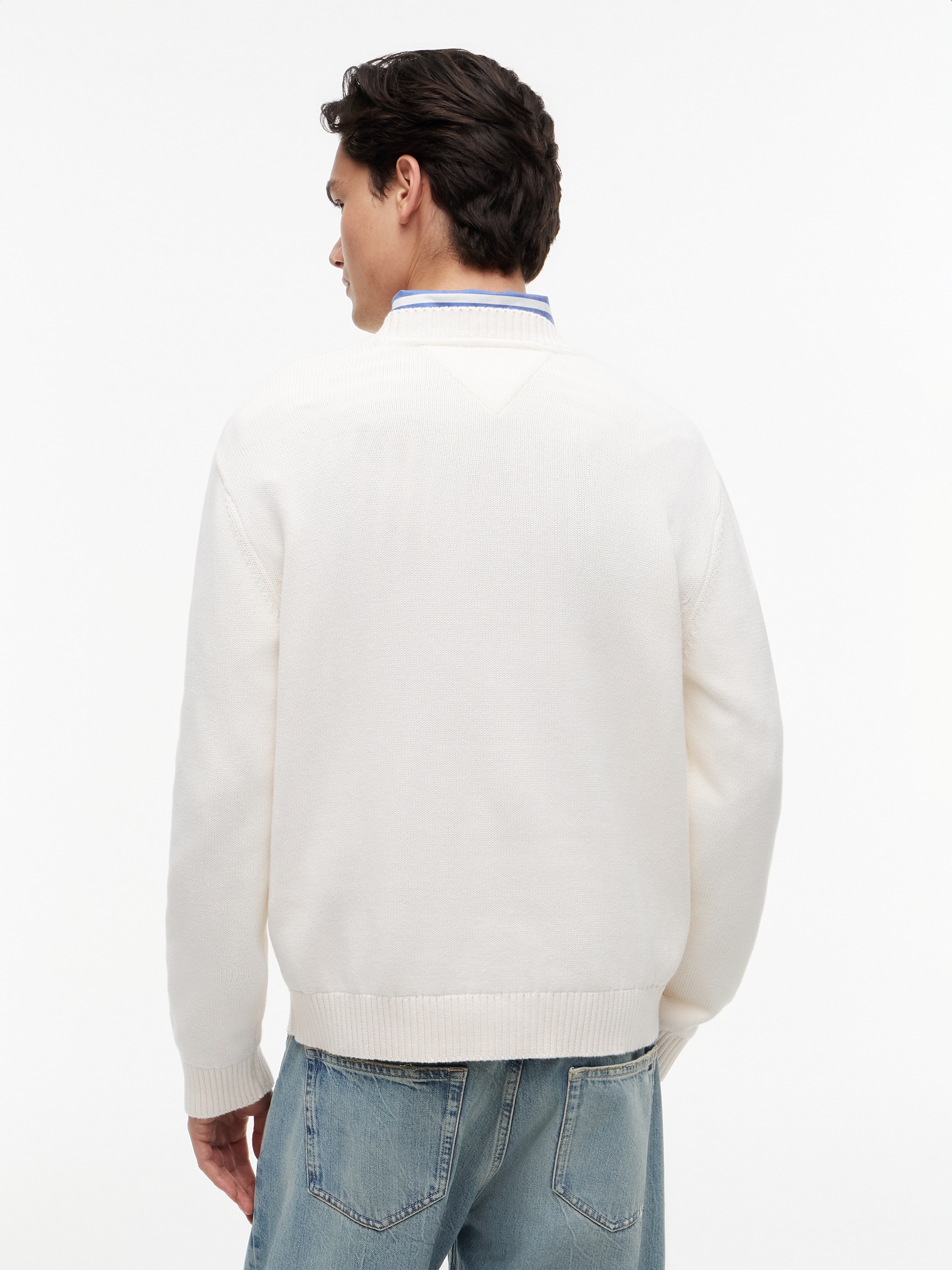 Tommy Jeans Pull en tricot »REGULAR FLAG SWEATER« Regular fit mit Rundhalsausschnitt
