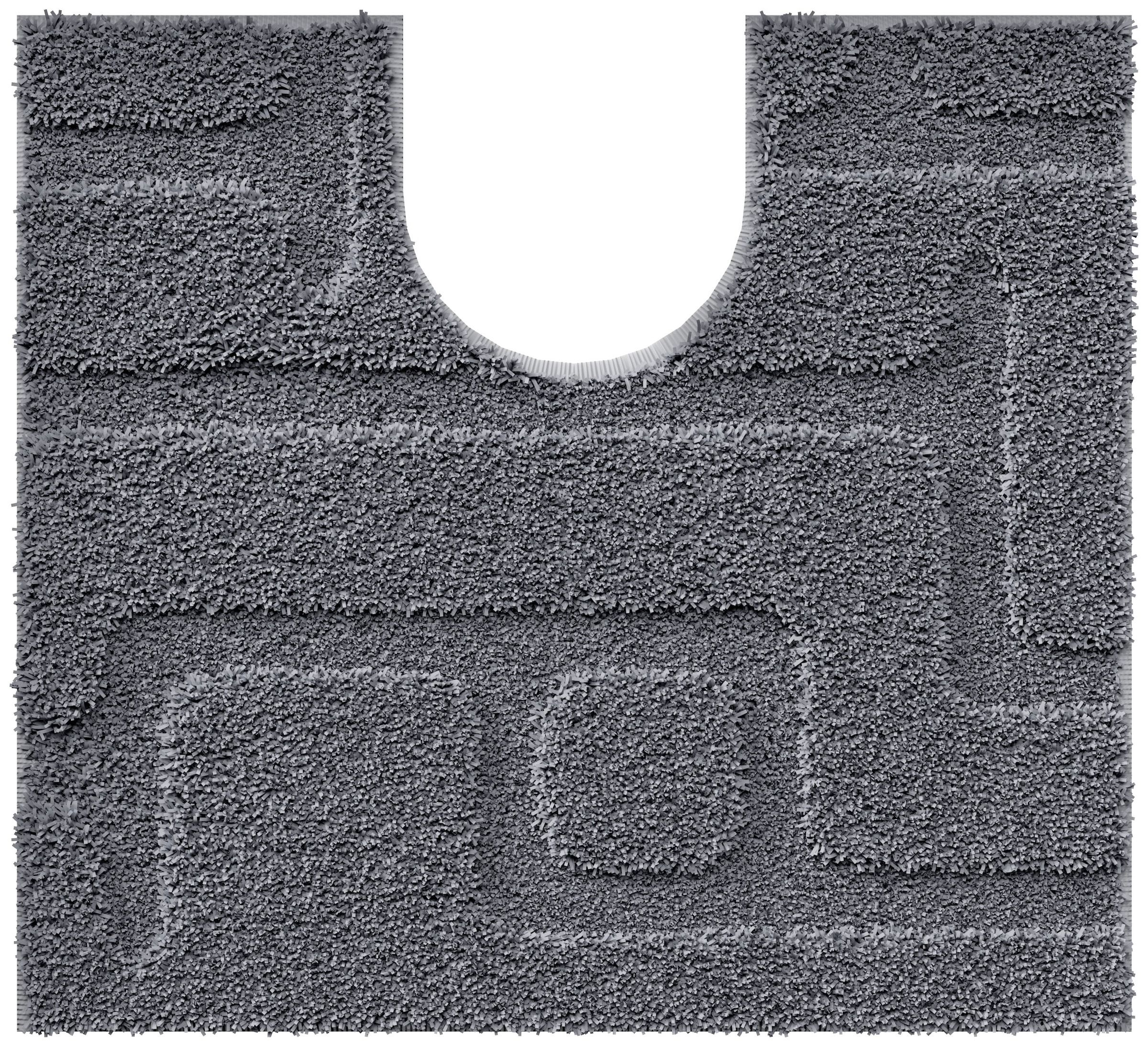 Grund Tapis de bain »Riana, Badvorleger, Badezimmer Teppich, sehr weich« Höhe 20 mm revêtement antidérapant Séchage rapide design moderne avec lignes en structure relief, fabriqué en Europe