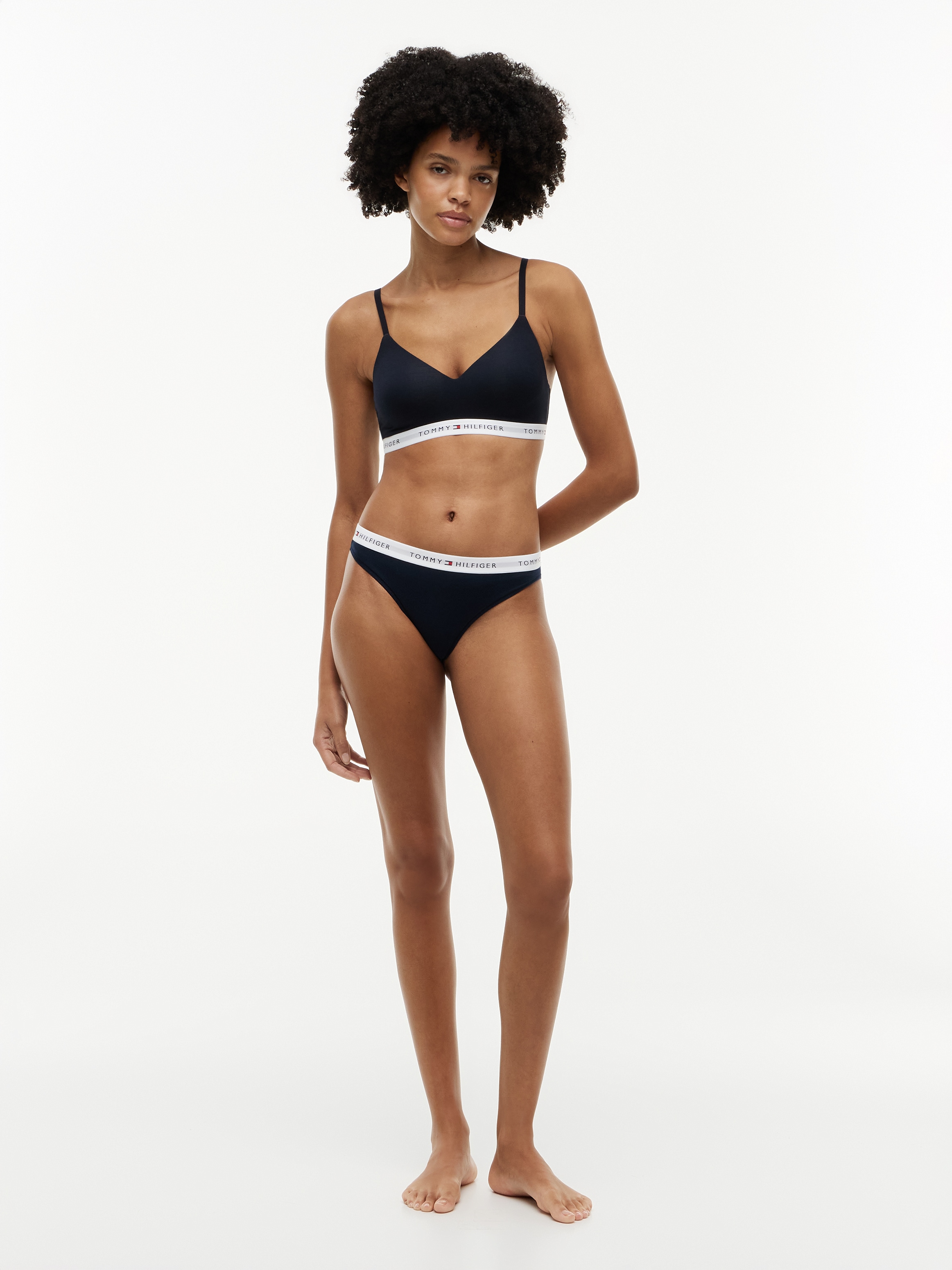 Tommy Hilfiger Underwear Tanga »3 PACK THONG (EXT.SIZES)« Paquet, lot de 3, 3 cuis avec ceinture logo