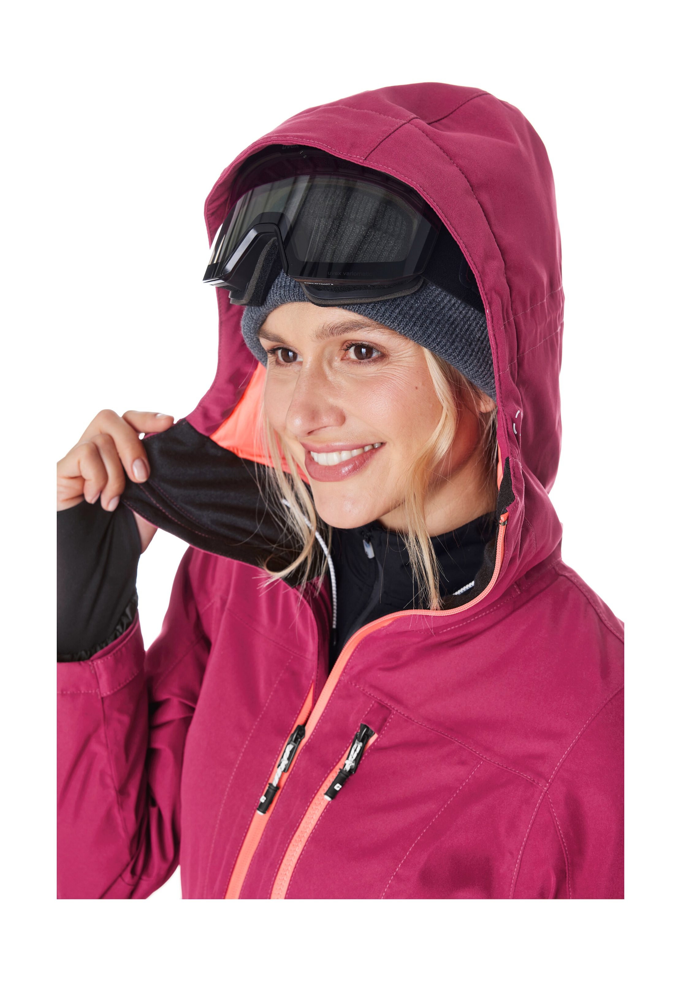 Killtec Veste de ski »KSW 276 WMN SKI JCKT« Veste femme imperméable avec pare-neige, respirante et poches