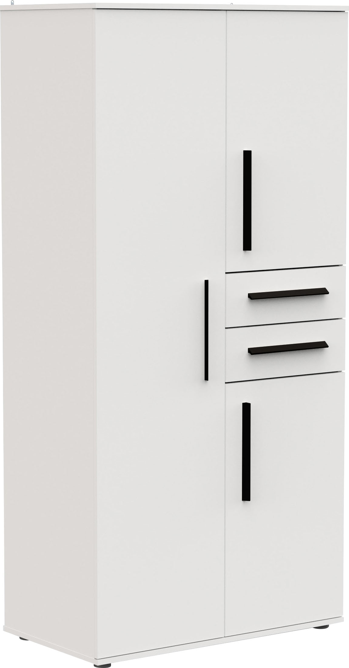 Demeyere GROUP Armoires à vêtements »VERSATIL – mit Schubladen in Komforthöhe & Metall-Kleiderstangen« L/H/P env. 90x190x50 cm,  beaucoup d'espace de rangement, panneau de particules robuste, facile d'entretien, Made in EU