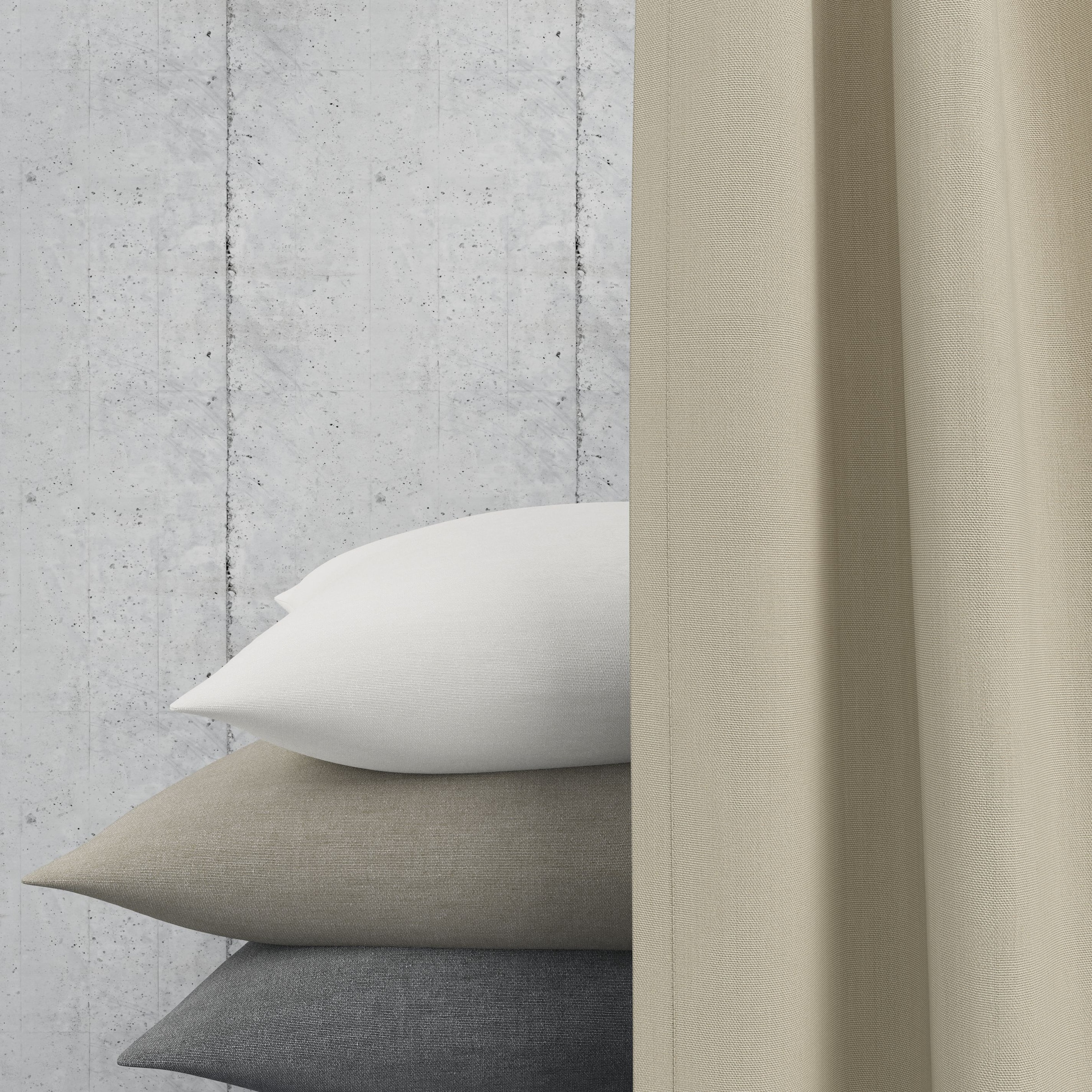 Neutex for you! Rideau sur mesure »Outdoorvorhang SOLERO« Passage tige 1 cuis tlg. Rideau d'extérieur uni avec structure légère