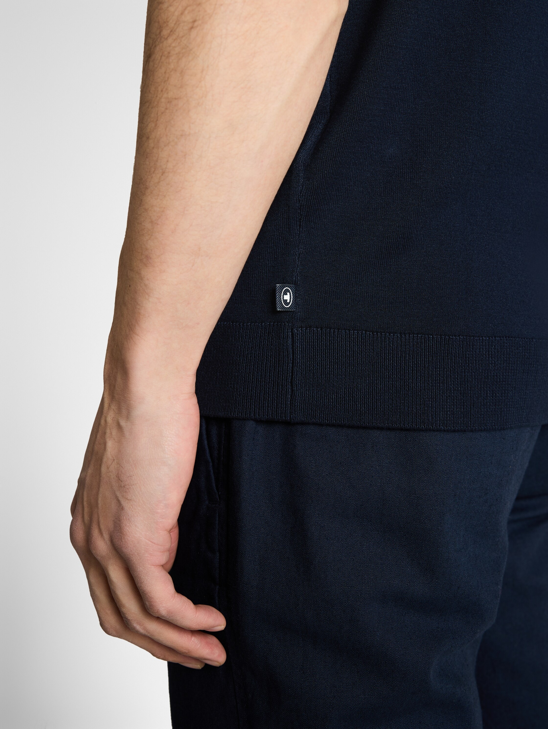 TOM TAILOR Pull en tricot avec bord-côte côtelé