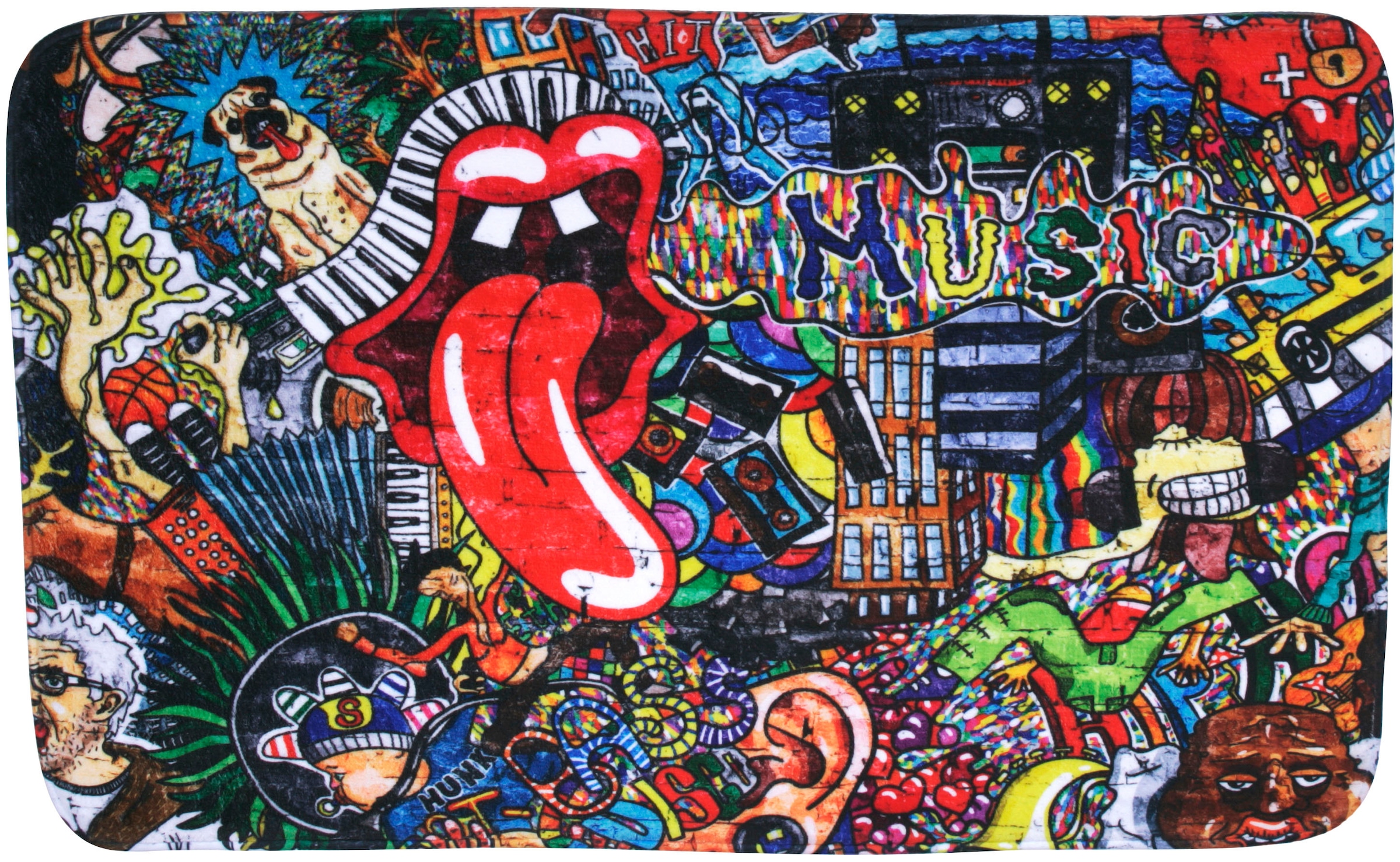 Sanilo Set d'accessoires de salle de bain »Graffiti«