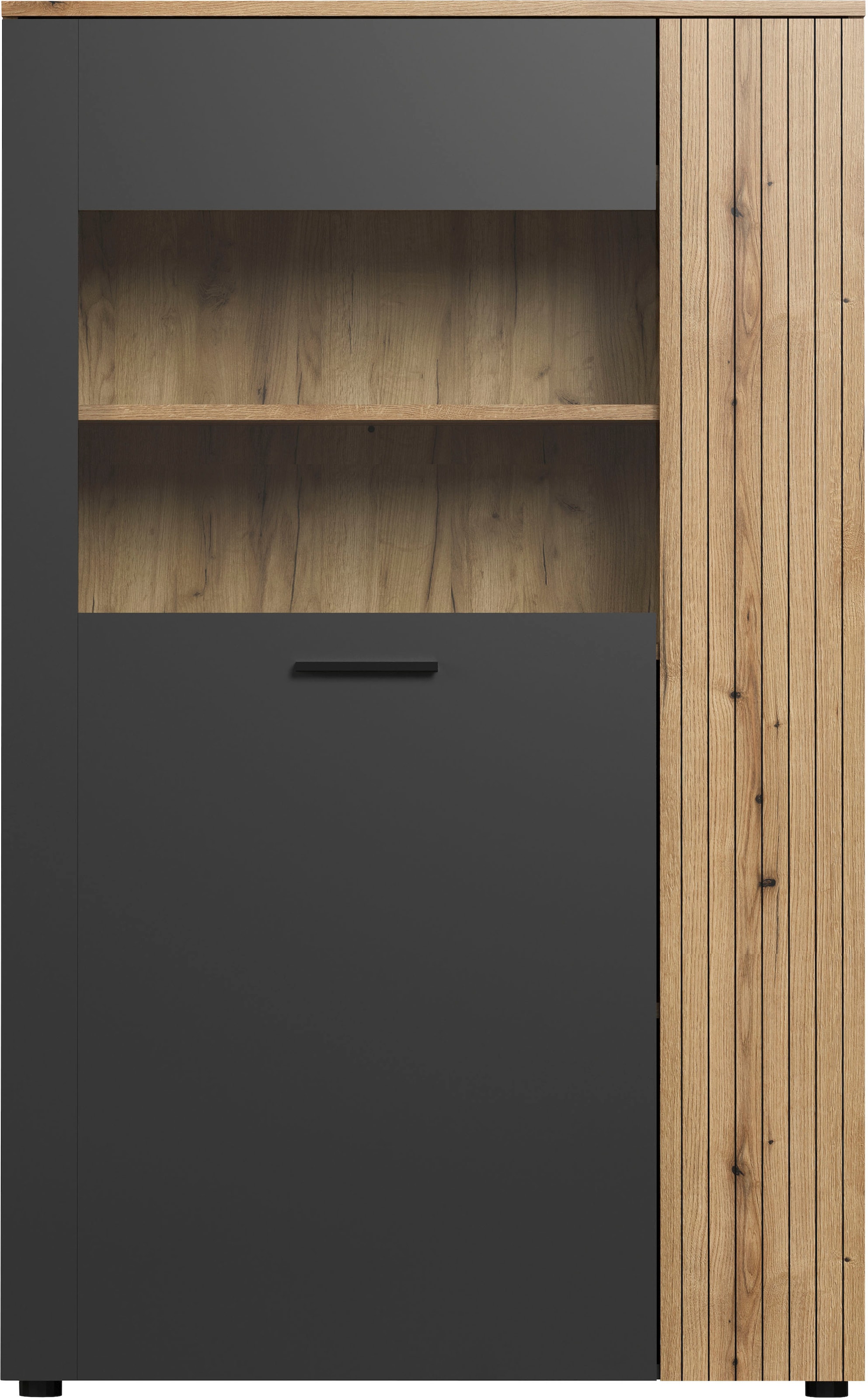 Home affaire Buffet haut »Estepona« 1 cuis tlg. Highboard avec 2 portes - (L/P/H) 90/42/146 cm