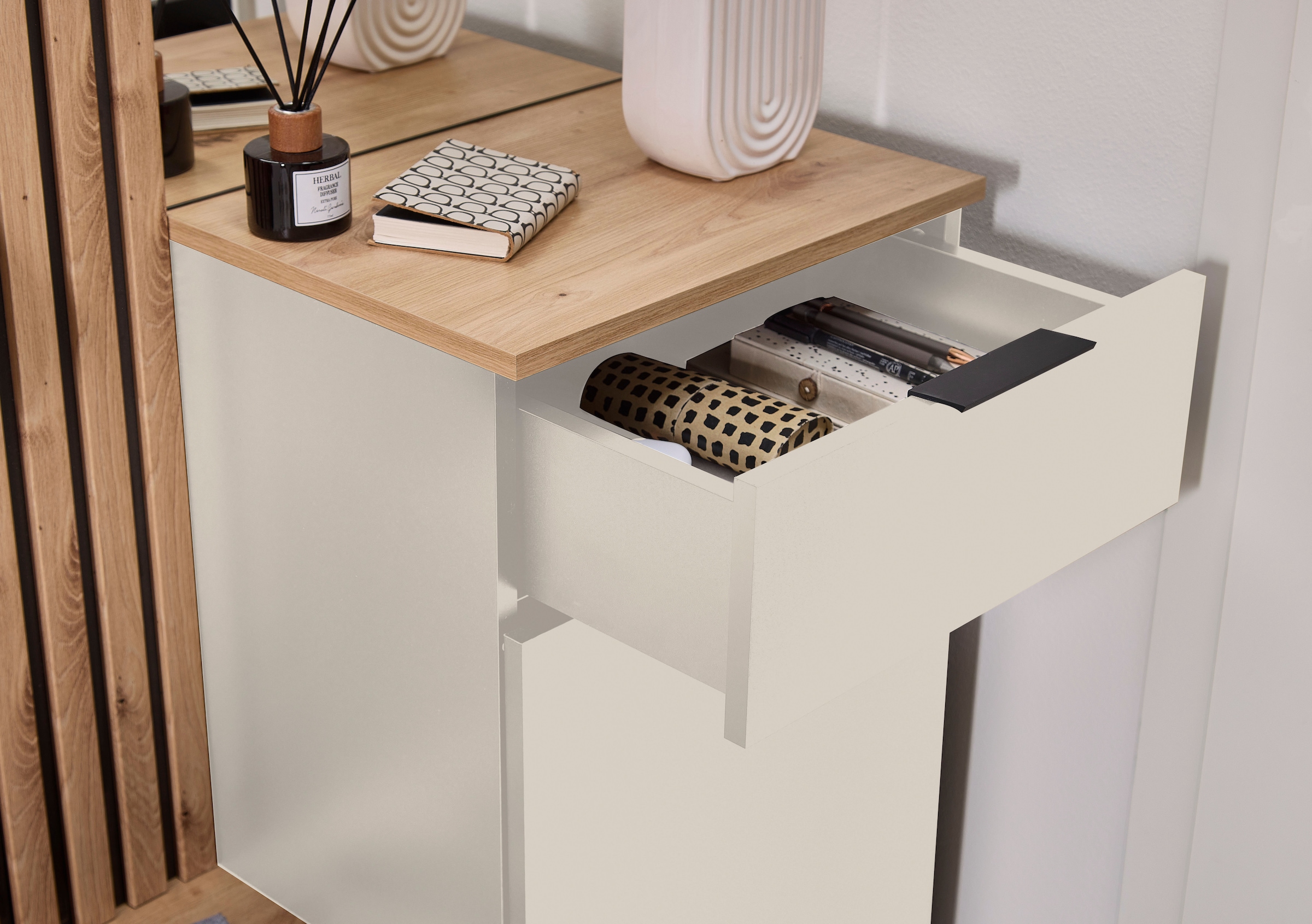 HBZ Vestiaire compact »Simple mit Spiegel, Flurgarderobe BxHxT 88x195x35 cm« 4 cuis tlg. avec banc, panneau, meuble à chaussures avec tiroir et miroir