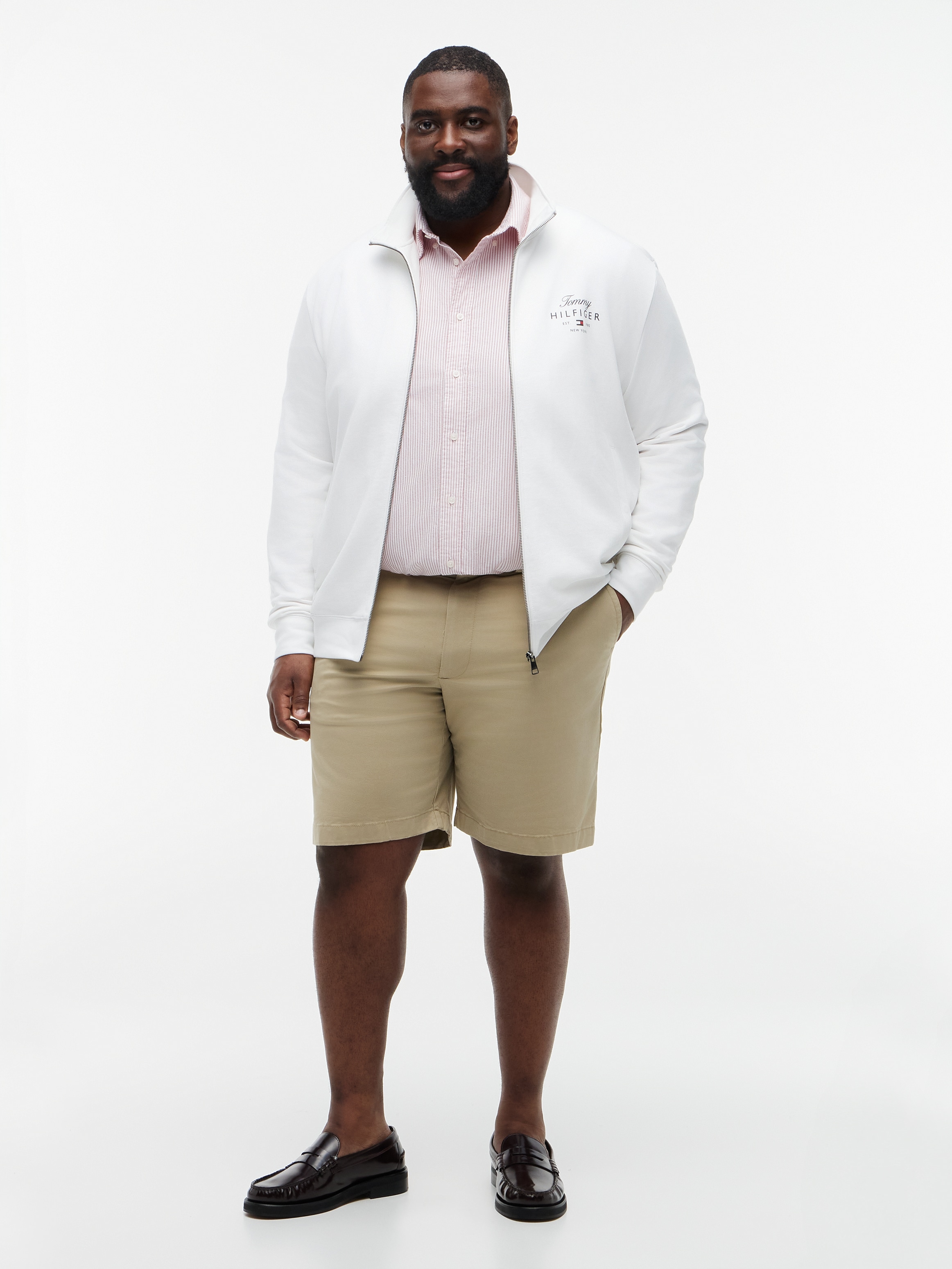 Tommy Hilfiger Big & Tall Veste sweat »BT-SCRIPT STACK STAND COLLAR« Grosse Grössen