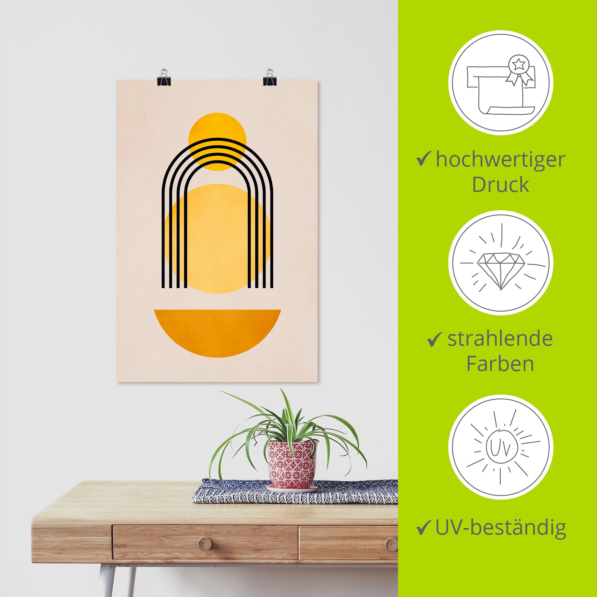 Artland Fresque murale »Geometrica Nr. 5« 1 cuis tlg. als Leinwandbild, Poster in verschied. Grössen