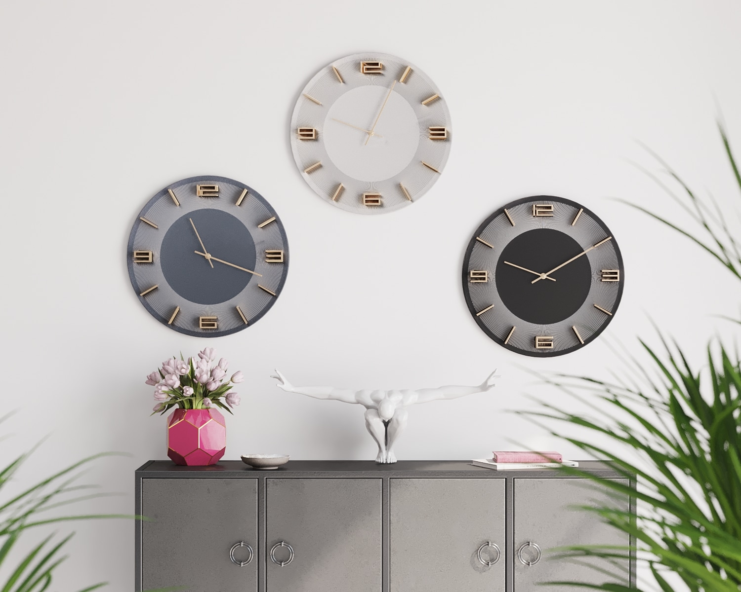 Kare Design Wanduhr »Leonardo Ø49cm« in verschiedenen Farben
