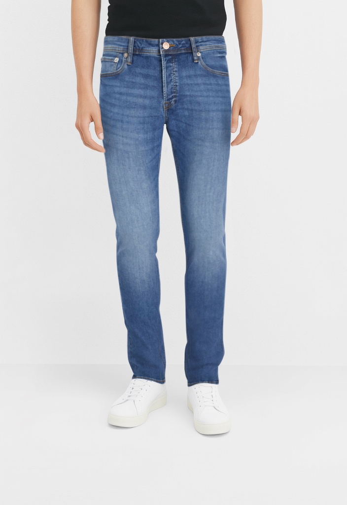 Jack & Jones Jeans slim »JJIGLENN mit Used-Look und Stretchkomfort« effets d'usure, tendance, coupe slim, mélange de coton
