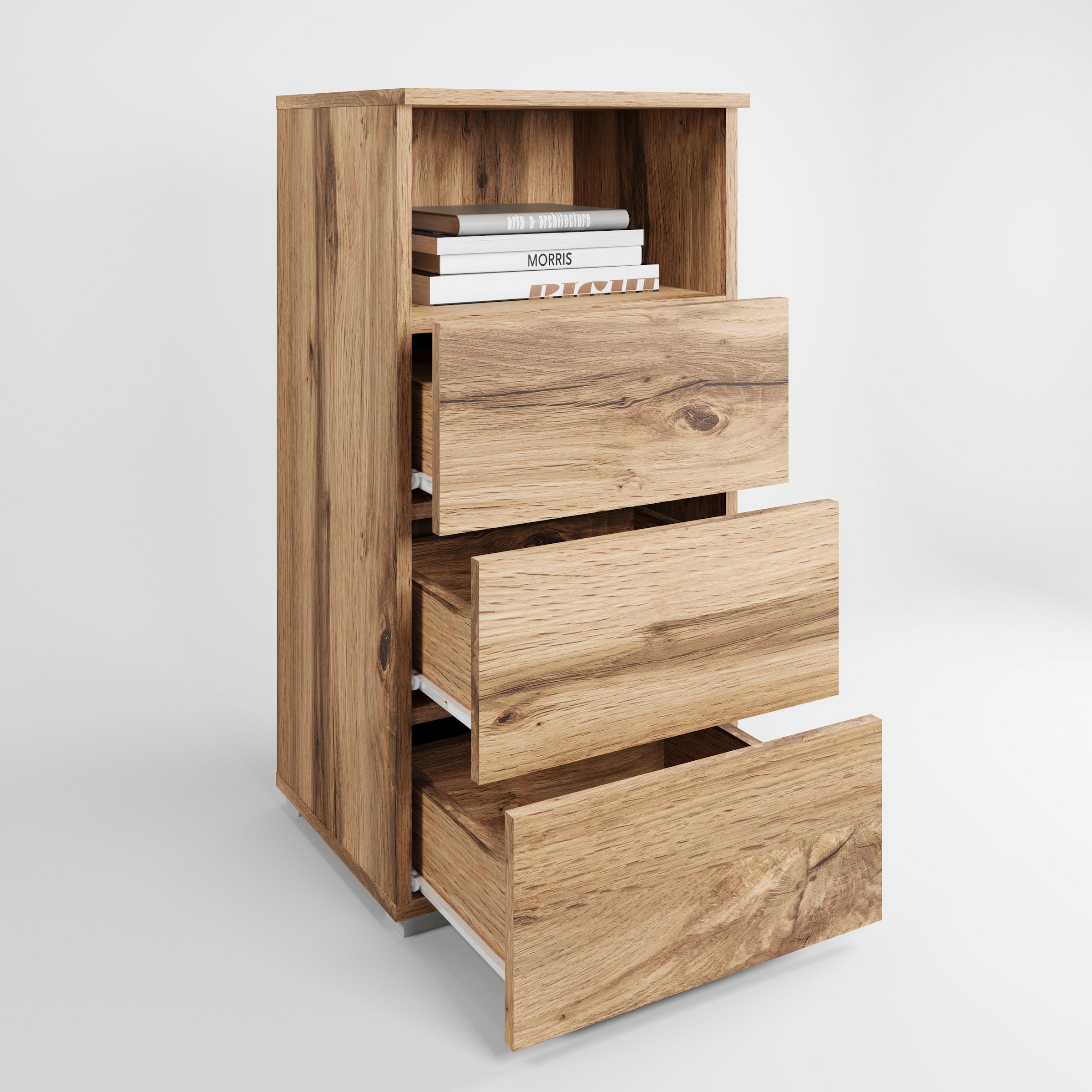 GOODproduct Armoire multi-usages »Paris« avec 3 tiroirs (largeur 40 cm)