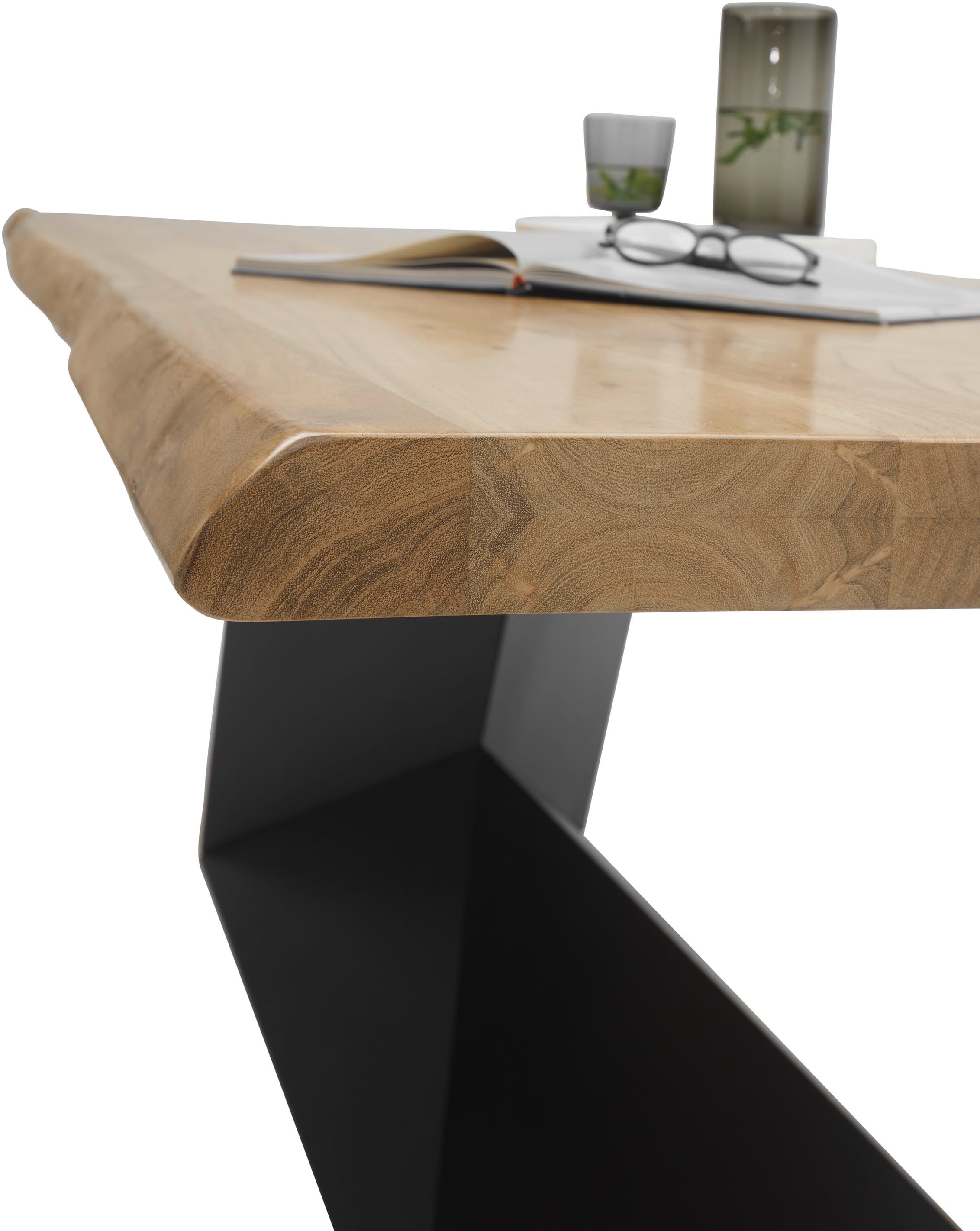 Stolkom Table de salle à manger »Alan Esszimmertisch Massivholz, wahlweise in 240 oder 200 cm breite« Akazie Massivholz, Flächenbelastung des Tisches ca. 90 kg