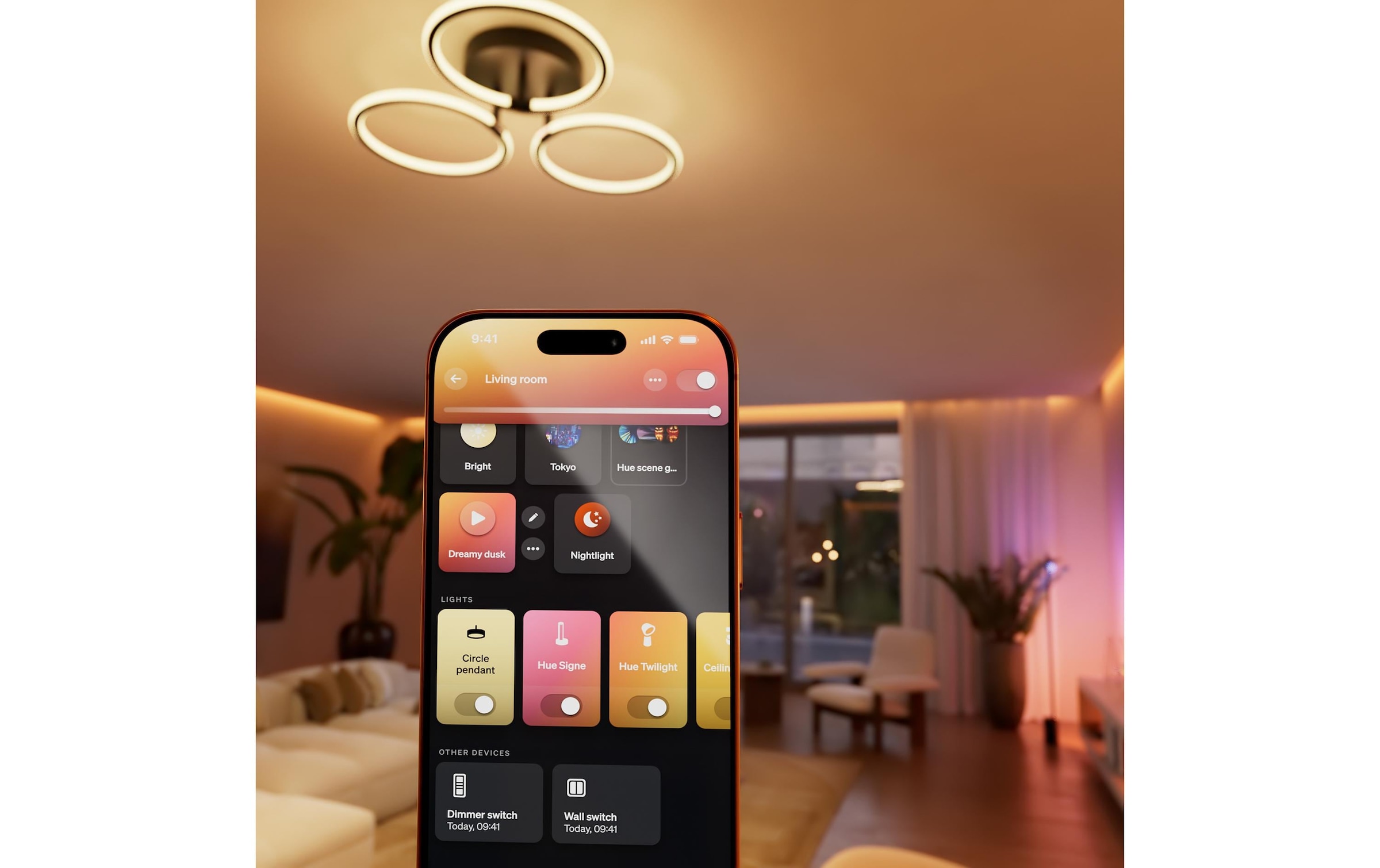 Philips Hue Smart-Home-Steuerelement »Wandschaltermodul, für nicht smarte dimmbare Lampen, Netzbetrieb« 1 Kanal /1C (200W LED / 200W Halogen), App‑ & Sprachsteuerung