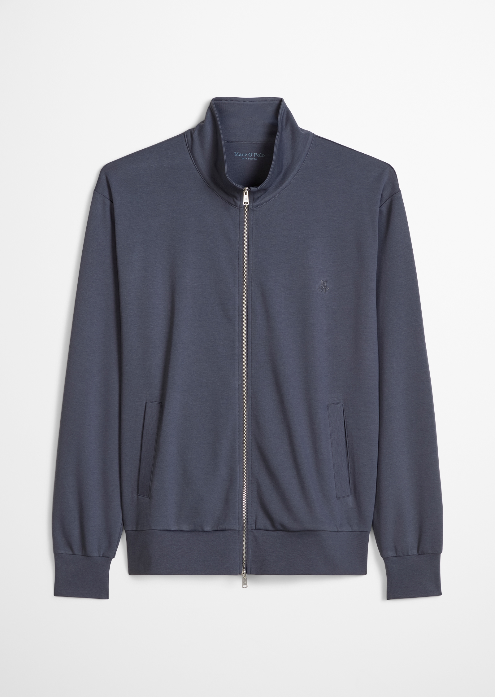 Marc O'Polo Veste sweat mit Stehkragen, für Homewear, aus Interlock, lockere Passform