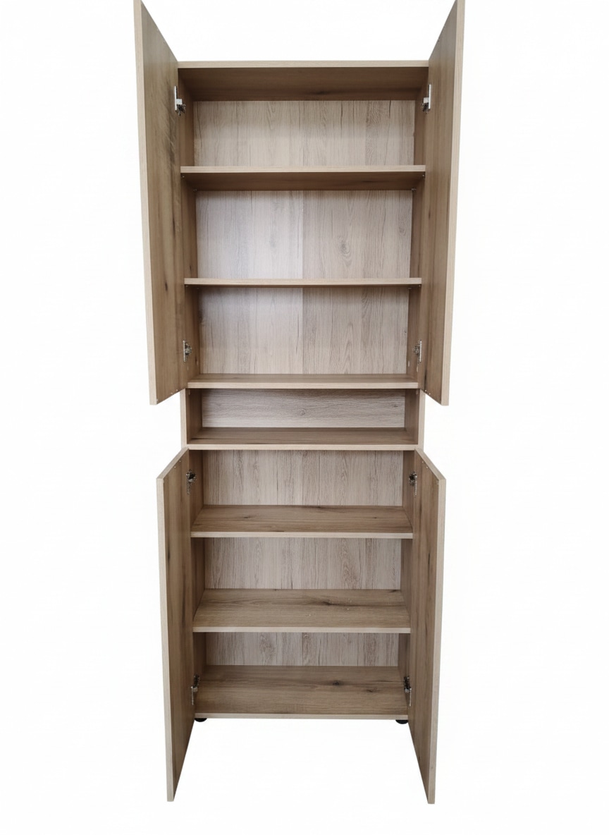 GOODproduct Hochschrank »Baltrum« Breite 69,8 cm dekorative Lamellenoptik