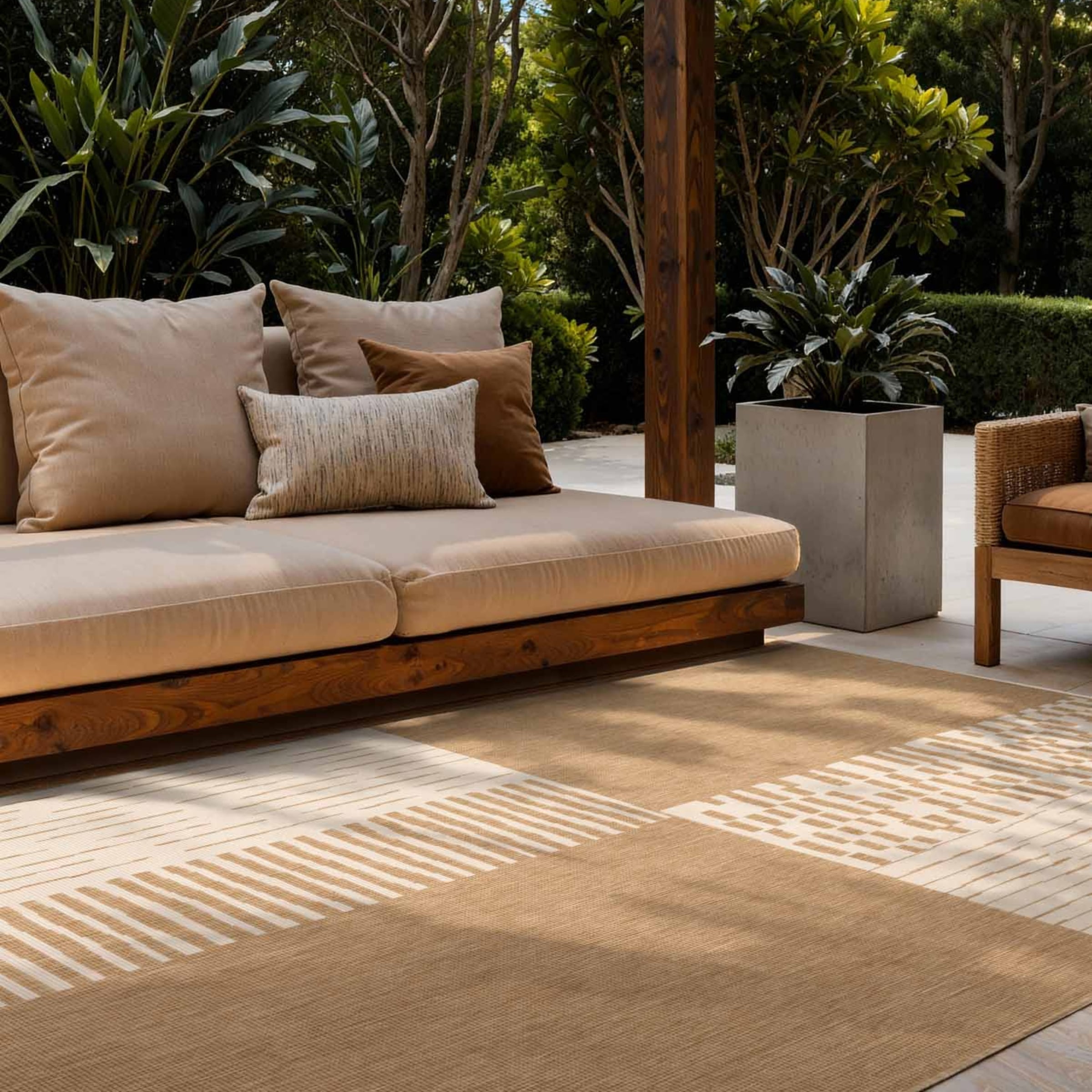 Ted Baker Teppich »Acacia , Wendeteppich« rechteckig 8 mm Höhe Designteppich, Wetterfest, Pflegeleicht, Modern, Wohnzimmer, Terrasse