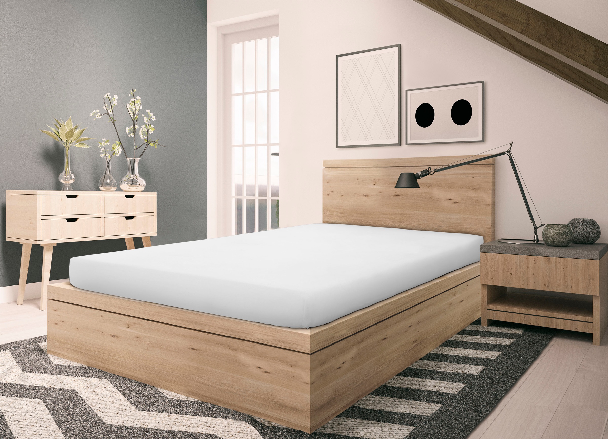 SETEX Draps de lit »Feinbiber in Gr. 70x140, 90x200, 140x200 oder 180x200 cm« pour matelas jusqu'à 23 cm de hauteur, hiver, drap de lit