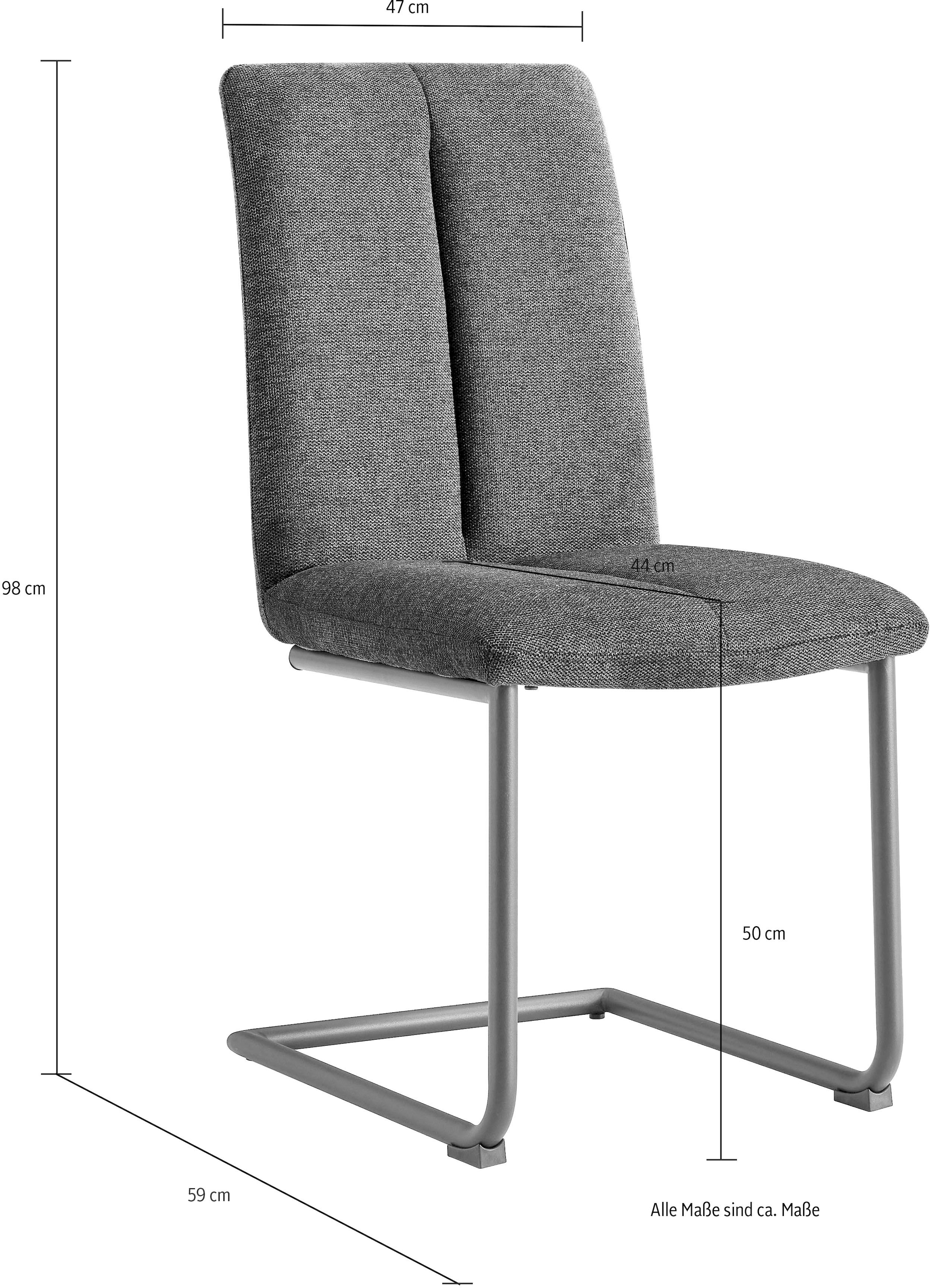 Duo Collection Chaise de salle à manger »Emmy Freischwinger« (Ensemble) 4 cuisrevêtement robuste, glissières de pieds pour la sécurité, supporte jusqu’à 110 kg