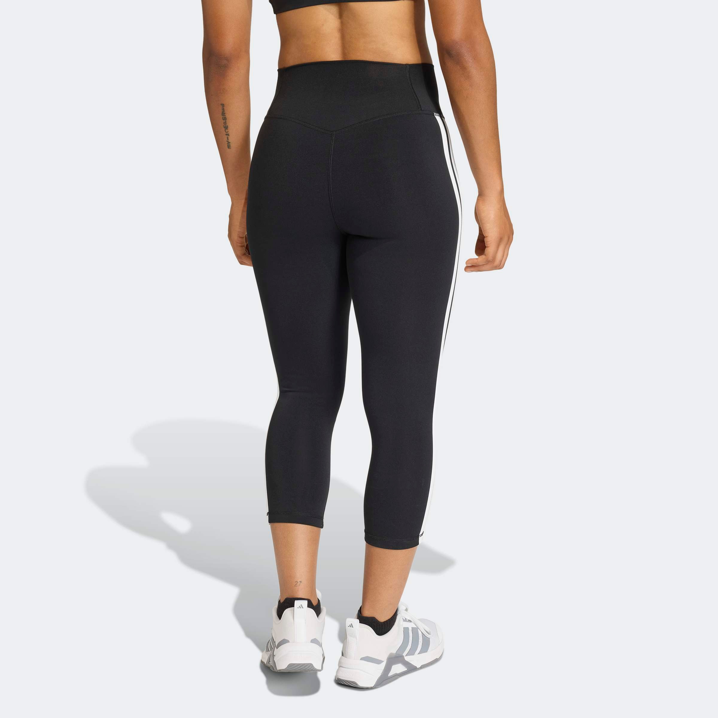 adidas Performance Caleçon d'entraînement »OPTIME ESSENTIALS WORKOUT 3-STREIFEN 3/4 LEGGINGS«