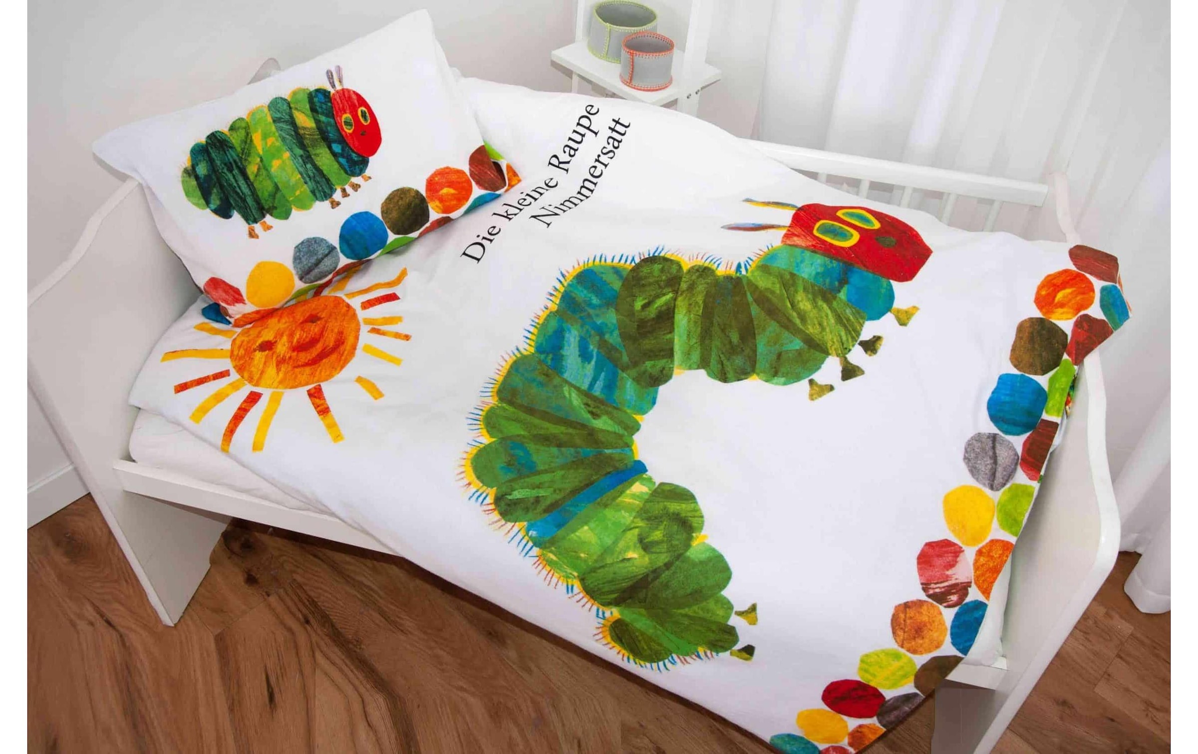 Herding Linge de lit pour enfants »Die kleine Raupe Nimmersatt« mit tollem Motiv