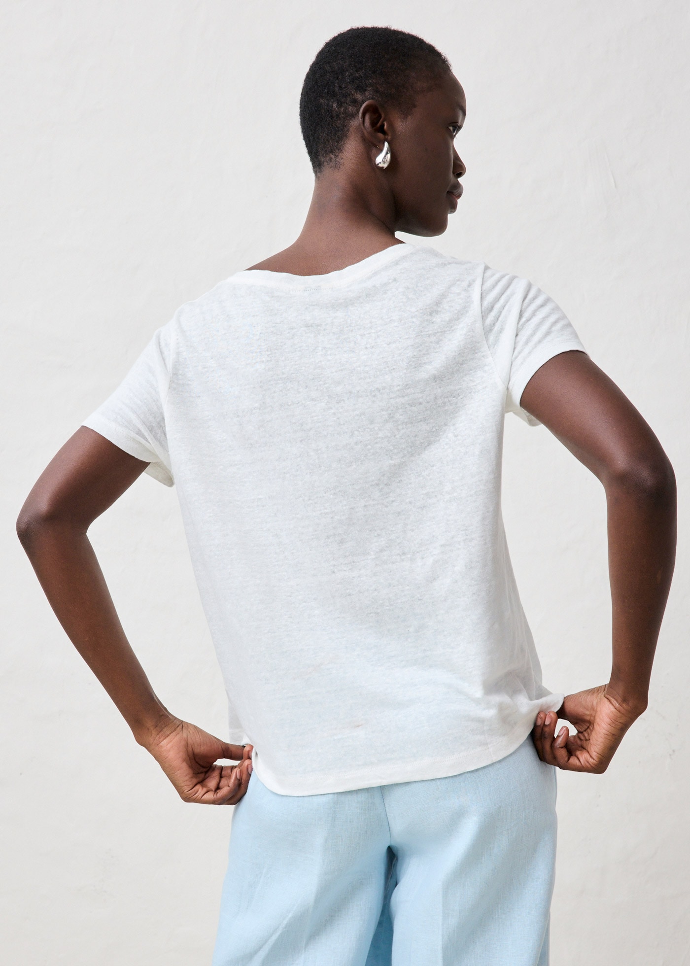 bonprix T-Shirt »Shirt aus reinem Leinen« Shirt aus reinem Leinen