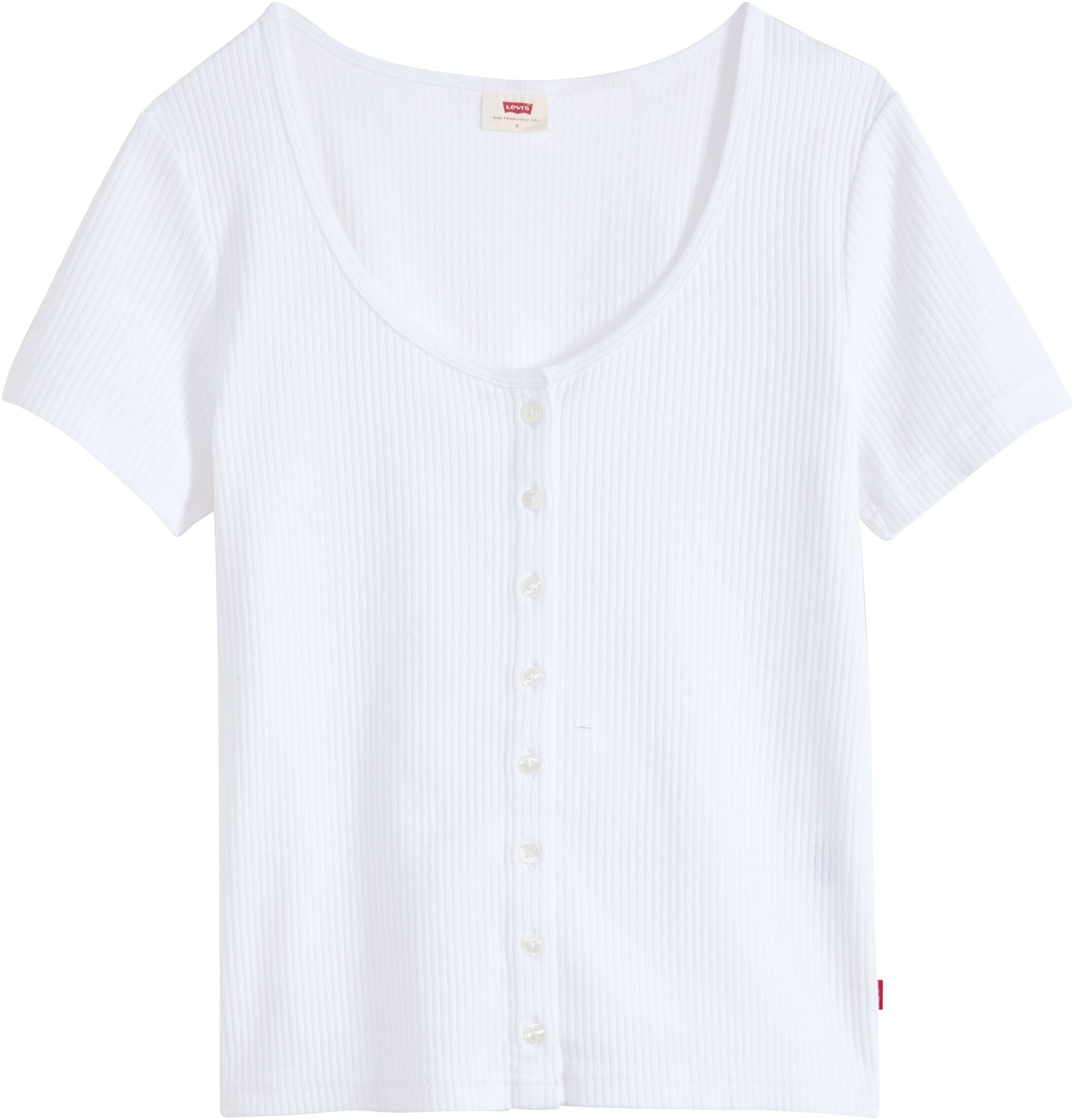 Levi's® T-Shirt »AUSTEN BUTTON THROUGH SS« Feinripp