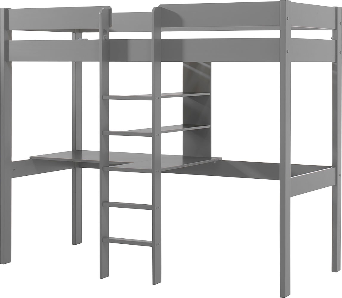 Vipack Hochbett »Pino« Made in Europe,  mit Schreibplatte und Regal